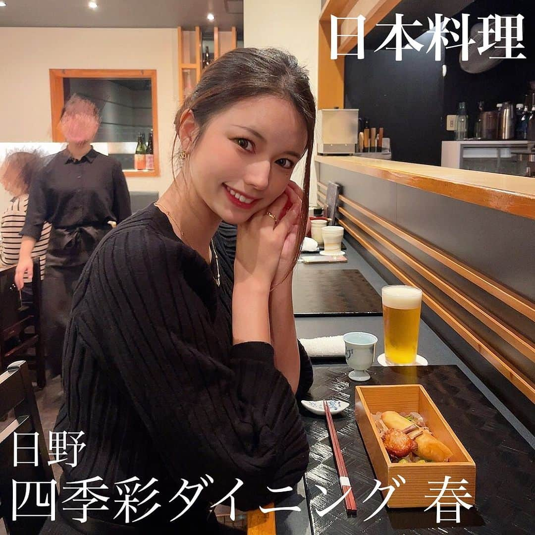 LUNAのインスタグラム：「日野にある和食料理屋さんへ🦀  ここはコースのみのお店で、 全コース飲み放題なのも嬉しいポイント😳 酒飲みにはたまらないね…！  落ち着いた店内だけど、かしこまりすぎることもなく気さくな店主と女将さんがいて素敵な空間だった…🤍  この日は蟹をふんだんに使った春巻きから始まり、名物の手巻き、蟹と内子が沢山のお蕎麦…どれも贅沢すぎた🤤  駅からも近いのでぜひ行ってほしい！デートにも会食にもぴったりなお店🙆‍♀️ 絶対にまた行く！！  @shikisai_dining_haru #四季彩dining春 #立川グルメ #日野グルメ #立川居酒屋 #日野居酒屋 #東京和食 #日本酒 #蟹 #蟹料理 #蟹づくし #手巻き寿司 #会食 #日野 #立川グルメ #立川ディナー #海鮮居酒屋 #割烹料理 #せいこ蟹 #クリスマスディナー #記念日ディナー#PR」