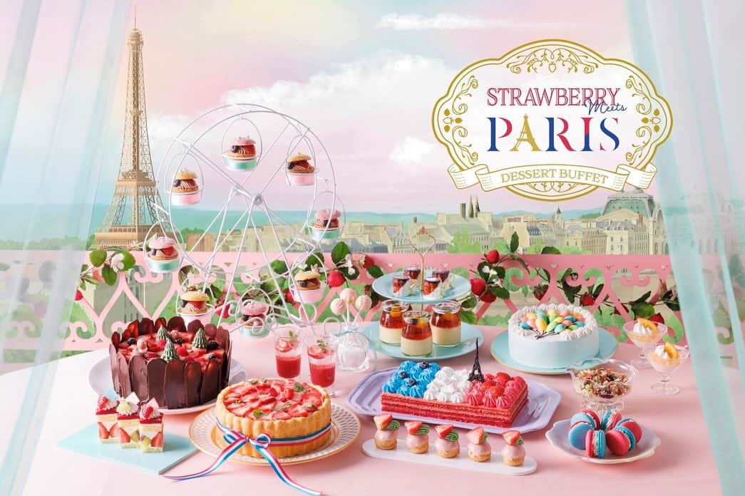 ヒルトン東京ベイ Hilton Tokyo Bayさんのインスタグラム写真 - (ヒルトン東京ベイ Hilton Tokyo BayInstagram)「お洒落なパリの街を舞台にしたデザートビュッフェ「Strawberry meets Paris （ストロベリーミーツパリ）」を2023年12月30日（土）より2024年4月14日（日）まで土日祝日限定で開催します🇫🇷  ビュッフェ台は、パリの雰囲気が感じられる3つのエリアに分かれます。 ☕️シャンゼリゼ通りのカフェエリア 🌳パリ郊外にあるパリジャンの憩いの場ブローニュの森をイメージしたエリア 🎡子供たちはもちろん、いくつになってもワクワクする遊園地エリア  デザートには旬を迎える苺とパリを掛け合わせたデザートなどが約20種類！フランス国旗をイメージしたストロベリーオペラ🇫🇷、苺とココナッツムースのシャルロットケーキ🍓、一口サイズのパリブレストなど、フランス発祥のデザートをヒルトン東京ベイスタイルで！苺たっぷりの口溶けの良い王道のショートケーキもお好きなだけ🍰また開催期間中、前半（2023年12月30日～2024年2月25日）と後半（2024年3月2日～4月14日）で一部異なる限定デザートもご用意しています！  ライブステーションでは、7つの苺のデザートを贅沢に詰め込んだ苺づくしのパフェプレートも🍓  セイボリー（軽食）は、白身魚とブロッコリーのリエットや、あさりと小松菜キッシュなどフランスの伝統的なメニューをアレンジした料理の他、カラフルな野菜と4種類の豆が入ったタブレサラダ、サーモンと菜の花のトマトペンネパスタなど合わせて約15種類🍽️  フランスの優雅な雰囲気を感じながら、可愛らしい苺のデザートの数々をお楽しみください🇫🇷  ご予約・詳細はプロフィールから公式ホームページへ🍓 プロフィール下の「食べ物を注文」のボタンからもご予約いただけます☕️ @hiltontokyobay  【Strawberry meets Paris（ストロベリーミーツパリス）詳細】 ⚫︎会場: 1階「ラウンジ・オー」 ⚫︎期間: 2023年12月30日（土）〜2024年4月 14日（日） ※土日祝日限定 ※2024年1月1日（月）は休業します ※2024年1月2日（火）、3日（水）は営業します ⚫︎時間: 12:00〜/12:30〜/14:30〜/15:00〜（4部制・2時間制） ⚫︎料金: 大人4,700円/4〜8歳1,800円/9〜12歳2,600円 ※約20種類のドリンクバー付 ※料金には税金・サービス料が含まれます  【入店時間指定15%OFFスペシャルオファー】 ⚫︎対象日: 2023年12月30日（土）〜2024年4月 14日（日）※土日祝日限定 ⚫︎対象時間: 14:30〜/15:00〜（2時間制） ⚫︎対象人数: 1日50名様 ⚫︎対象者: オンライン予約限定 ⚫︎料金: 大人1名　4,700円→3,995円 ※料金には税金・サービス料が含まれます  #ヒルトン東京ベイ #ヒルトン #千葉 #舞浜 #デザートビュッフェ #デザート #ビュッフェ #スイーツ #パリ#ストロベリー#シャンゼリゼ通り #エッフェル塔 #ブローニュの森 #遊園地 #パフェ #マカロン #パリブレスト #苺  #パリジャン#トリコロール #フランス #🇫🇷 #🍓#hiltontokyobay #hilton #paris #strawberry  #france #effletower #cafe」11月20日 21時48分 - hiltontokyobay