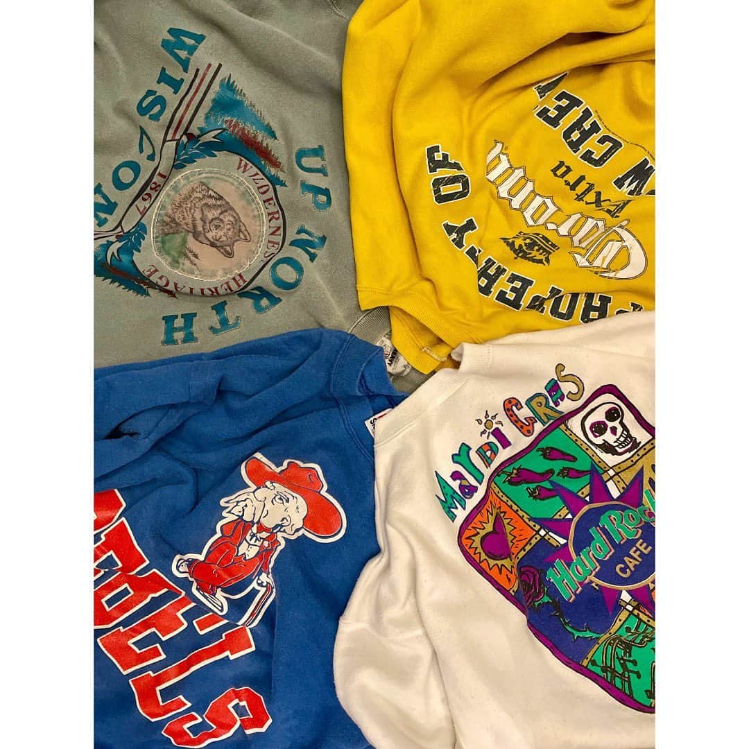 古着屋フラミンゴ下北沢店のインスタグラム：「⠀ 【 sweat 】  ㅤㅤㅤㅤㅤㅤㅤㅤㅤㅤㅤㅤㅤ#古着 #古着屋 #古着mix #東京 #下北 #下北沢古着 #フラミンゴ下北沢店 #sweat #スウェット#hardrock #fashion #tokyo #shimokitazawa #vintage #vintagefashion #vintageclothing #vintagestyle #usedclothing #2hand #instagood #tflers #ootd #outfit #いいね返し #优质的 #下北泽　#빈티지 #시모키타자와」