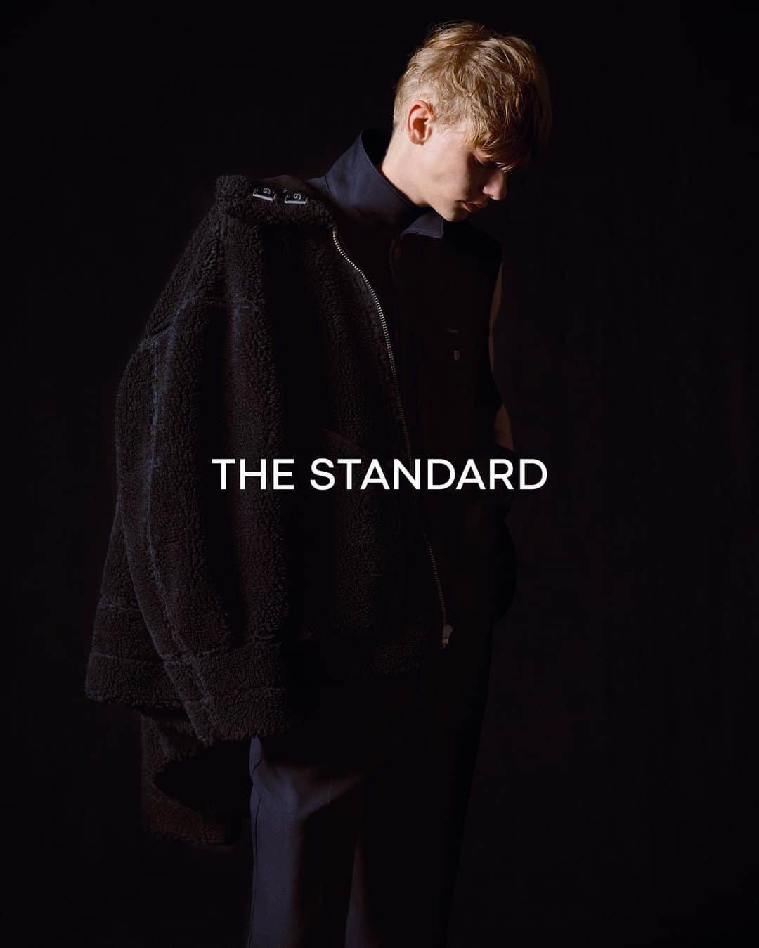 GO AKIMOTOさんのインスタグラム写真 - (GO AKIMOTOInstagram)「・・・ @thestandard_official_   THE STANDARD 2023 WINTER COLLECTION  Fake Mouton Flight Jacket ¥10,999（tax in） color: Black　size: M, L  photographer @rikiyamada  model @lidengabriel @themgt.jp  hair & make @akizukiyosuke  brand director @no._official @takeshiichinomiya  assist @wego_official press @rryfrky  art direction & styling @go_akimoto  ・・・・・・・・・・」11月21日 19時00分 - go_akimoto