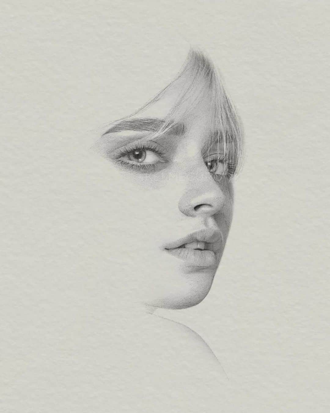 目黒ケイのインスタグラム：「Less is more or more is more?  2021 Study / Pencil and graphite on paper. Scanned and edited in @photoshop」