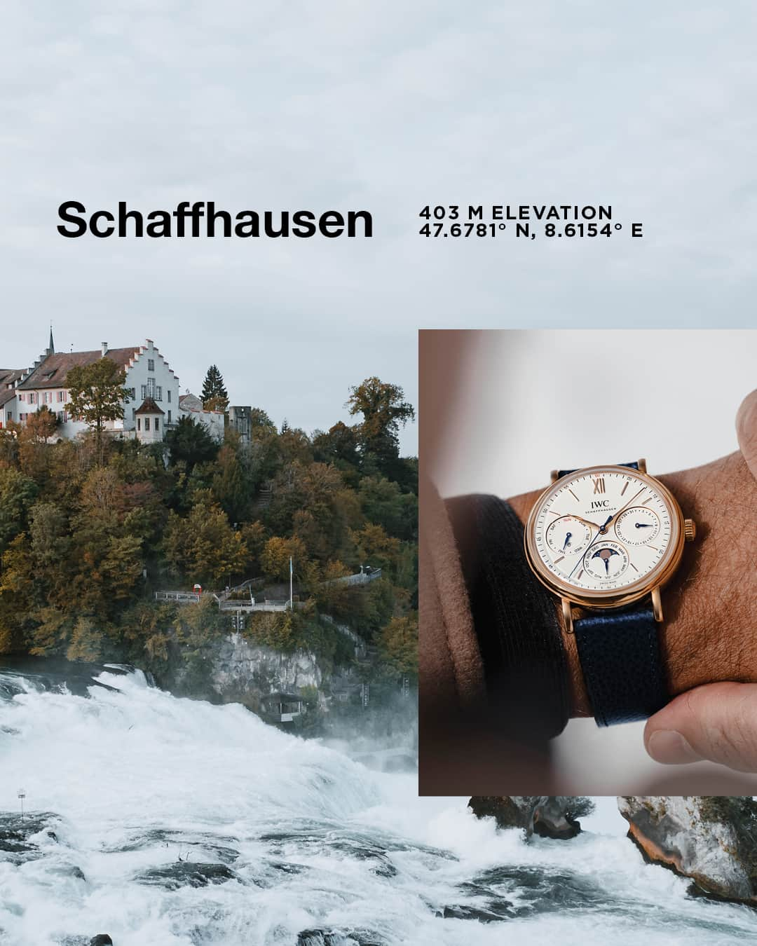 IWCさんのインスタグラム写真 - (IWCInstagram)「This holiday season, guided by Swiss outdoor collective @thealpinists, we celebrate the Rhine, our ultimate source of power. Since the beginning of time, the Rhine has been a symbol of transformation and continuity. Nowhere more so than in Schaffhausen, where eternity meets engineering in every IWC watch. The first watch to accompany our journey is the timeless Portofino Perpetual Calendar (Ref. IW344602), a watchmaking prowess that embodies everything IWC stands for.  🔗Link In Bio  #IWCHolidaySeason | #IWCwatches | #TheOriginOfTime | #IWCPortofino」11月20日 23時00分 - iwcwatches