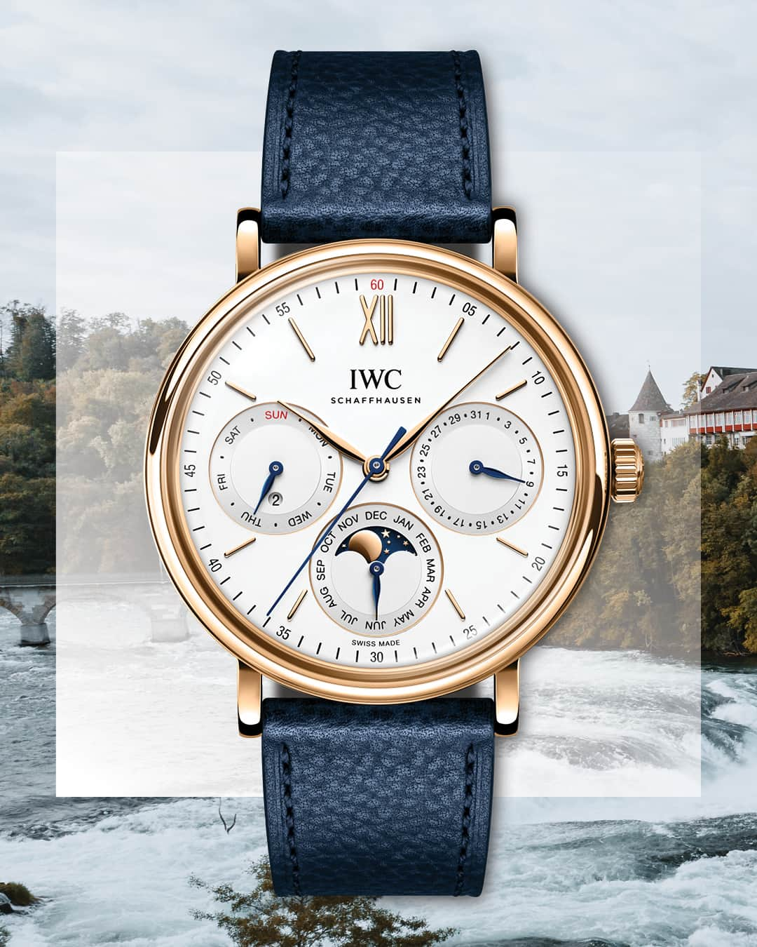 IWCさんのインスタグラム写真 - (IWCInstagram)「This holiday season, guided by Swiss outdoor collective @thealpinists, we celebrate the Rhine, our ultimate source of power. Since the beginning of time, the Rhine has been a symbol of transformation and continuity. Nowhere more so than in Schaffhausen, where eternity meets engineering in every IWC watch. The first watch to accompany our journey is the timeless Portofino Perpetual Calendar (Ref. IW344602), a watchmaking prowess that embodies everything IWC stands for.  🔗Link In Bio  #IWCHolidaySeason | #IWCwatches | #TheOriginOfTime | #IWCPortofino」11月20日 23時00分 - iwcwatches