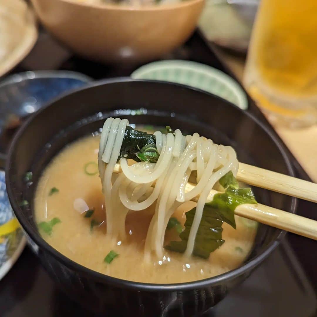 refeiaのインスタグラム：「味噌汁に素麺…」