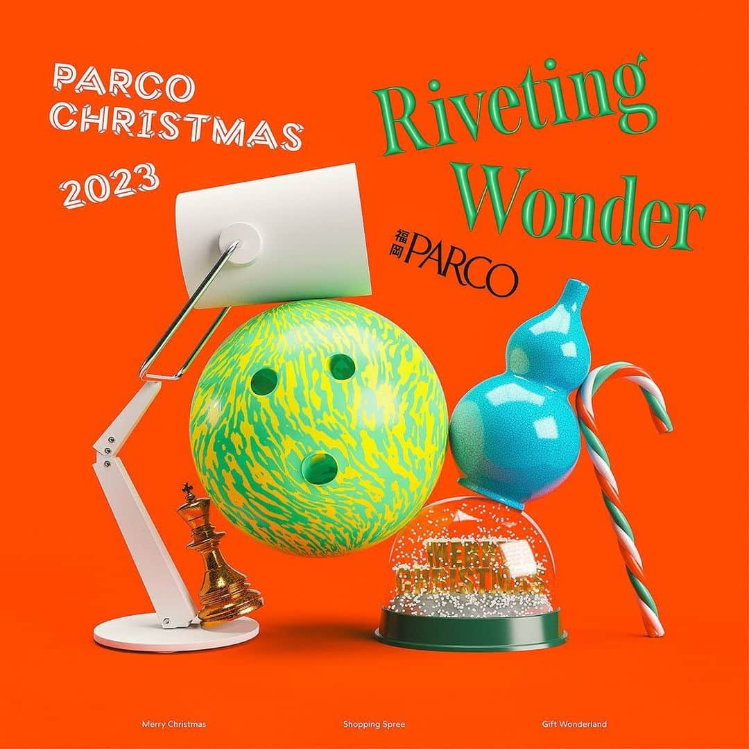 福岡パルコさんのインスタグラム写真 - (福岡パルコInstagram)「FUKUOKA PARCO CHRISTMAS 2023「Riveting Wonder」 2023.11.21(Tue) - 12.25(Mon)  本キャンペーンでは、岡田将充による広告のアートディレクション＆デザインに加え、クリスマスの店頭・館内の演出。  ------------------  Riveting Wonder  ⁡1年の中でも最高にワクワク、ドキドキするクリスマスシーズン。 相手を思い浮かべながら選ぶギフトには、心が躍り、驚きと喜びが広がる。 そんなギフトたちもあなたに選ばれたくて、 じっと待ってなんかいられないはず！  ------------------  #PARCO #パルコ #福岡PARCO #福岡パルコ #RivetingWonder #岡田将充 #masamistuokada #fukuokaparco #FUKUOKAPARCOCHRISTMAS2023 #christmas #gift #present #クリスマスギフト #クリスマス」11月21日 10時00分 - parco_fukuoka_official