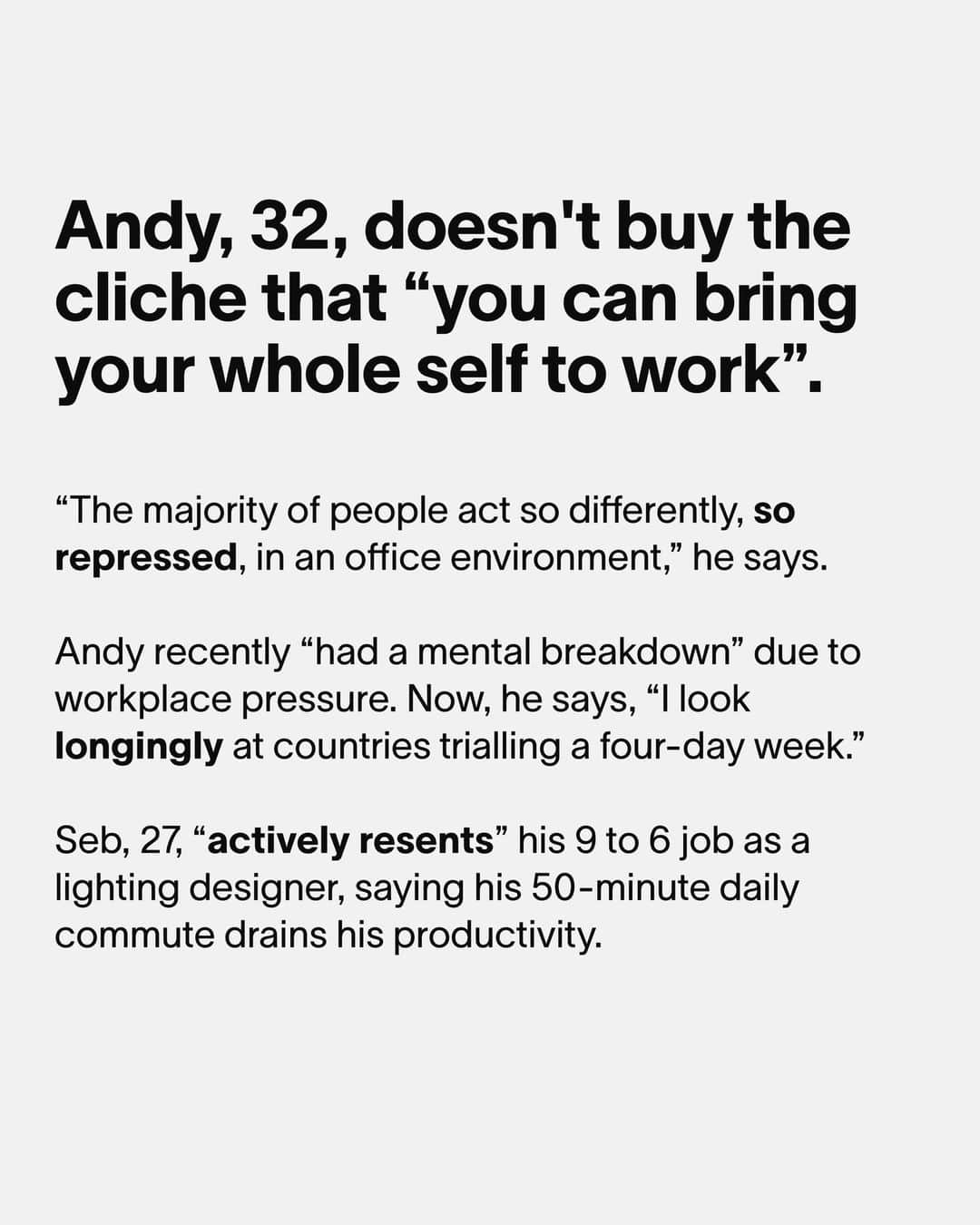 VICEさんのインスタグラム写真 - (VICEInstagram)「In the astute words of Tom DeLonge: work sucks, I know. ⁠ ⁠ Recently, "work discourse" has been characterised by buzzy internet trends – your "quiet quitting" or your "lazy girl jobs" – that make the whole anti-work debate all sound a little trivial. But really, we're in the midst of a massive social shift. ⁠ ⁠ Between 1981 and 2022, the percentage of the British public who said it would be a good thing if less importance was placed on work rose from 26 percent to 43 percent, according to the World Values Survey. Similar studies show similar results: millennials and Zoomers are less likely than older generations to assign so much value to their careers, and would rather focus on achieving a proper work-life balance. ⁠ ⁠ And as wages stagnate while living costs continue to rise, who can blame them? Read more at the link in bio.」11月21日 1時50分 - vice