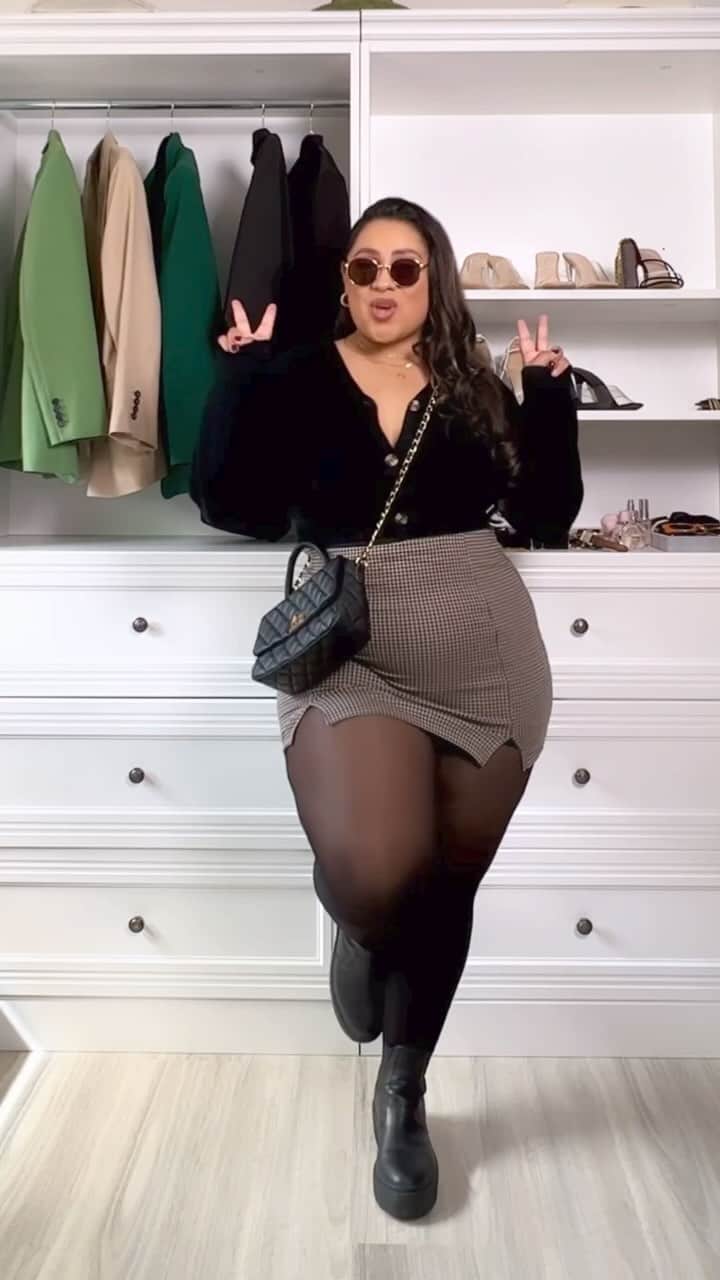 SHEINのインスタグラム：「It’s giving thanks, it’s serving posh 😎🤎✨ How are you styling your Thanks/Friendsgiving get-togethers? 👇 @katskurves  🔎 11070290  #SHEIN #SHEINforAll #SHEINstyle #fashion #chic」