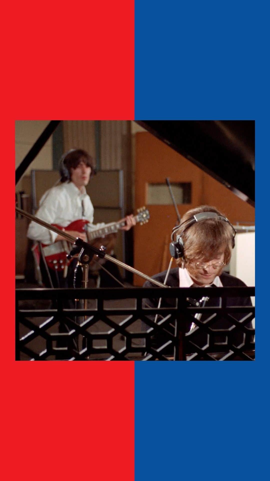 The Beatlesのインスタグラム：「‘Some kind of happiness is measured out in miles.’ #RedandBlue」