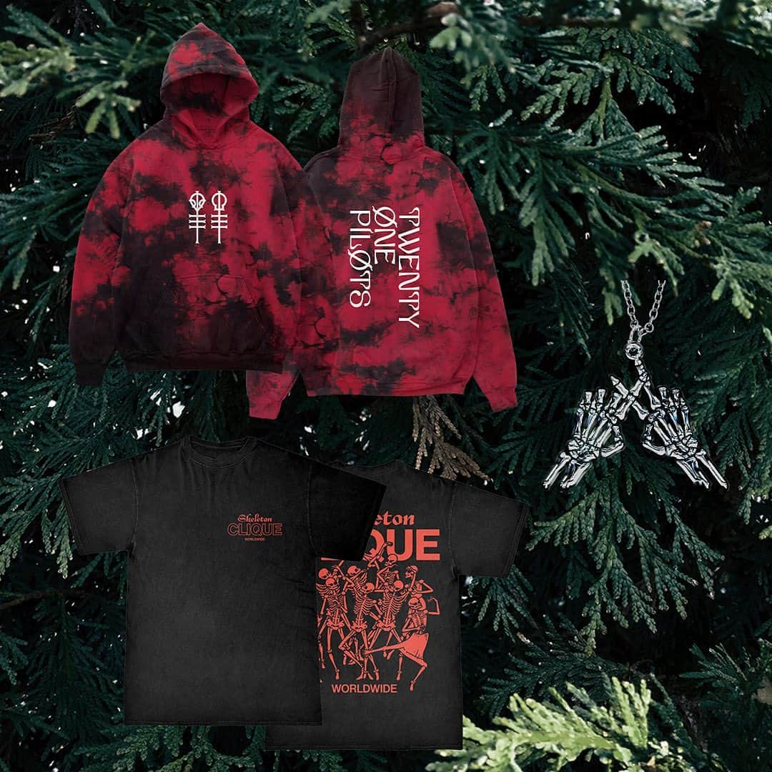 トゥエンティ・ワン・パイロッツのインスタグラム：「get that special someone a gift they will cherish for a lifetime. then visit our store to get yourself something nice. store.twentyonepilots.com」