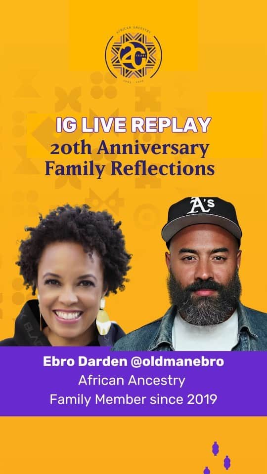 エブロ・ダーデンのインスタグラム：「@oldmanebro shares why it was important, dare we say a no brainer, to trace his paternal ancestry with @africanancestry  #africanancestryfaq #africanancestryfamily」