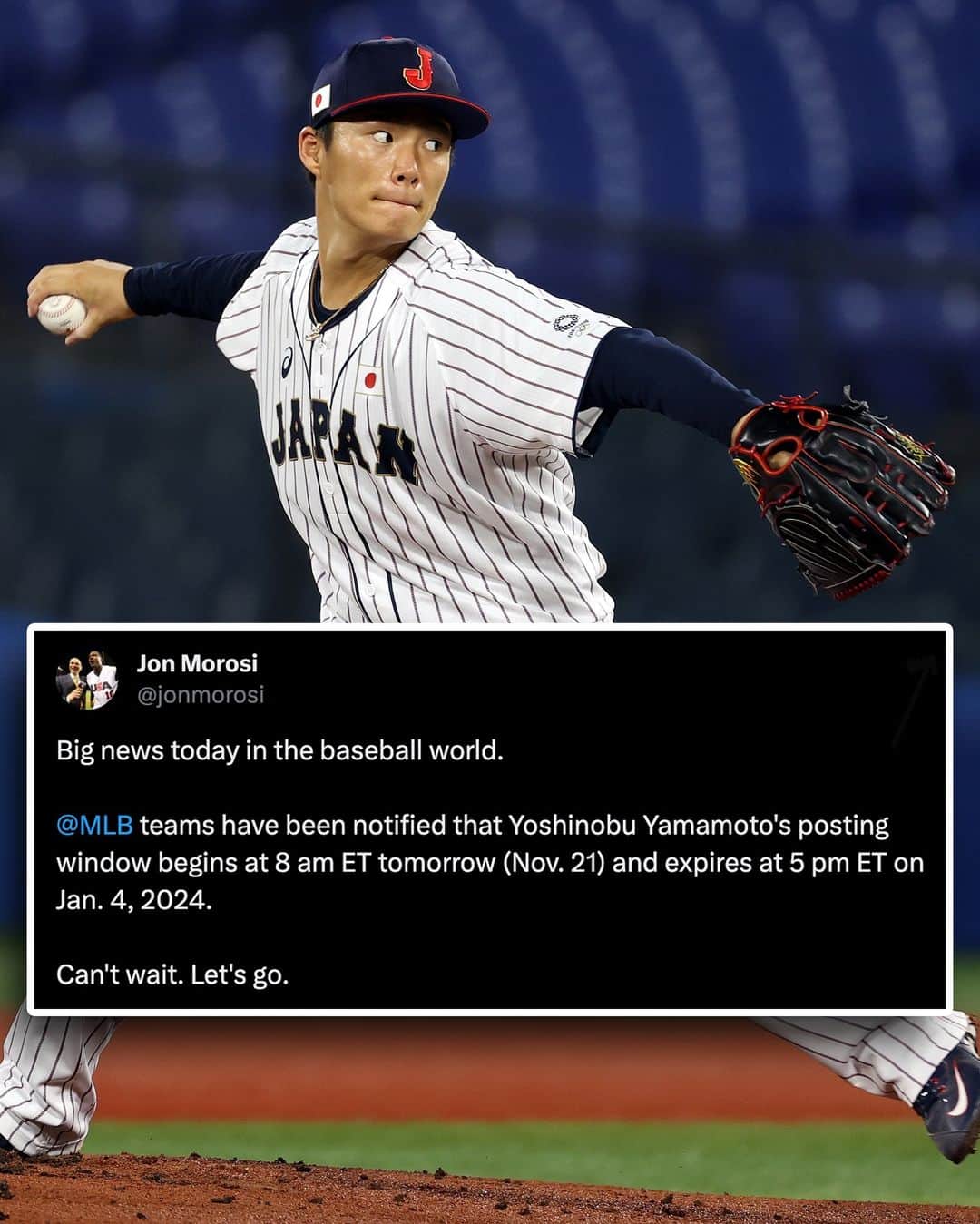 MLBさんのインスタグラム写真 - (MLBInstagram)「Let the Yamamoto sweepstakes begin!」11月21日 3時00分 - mlb