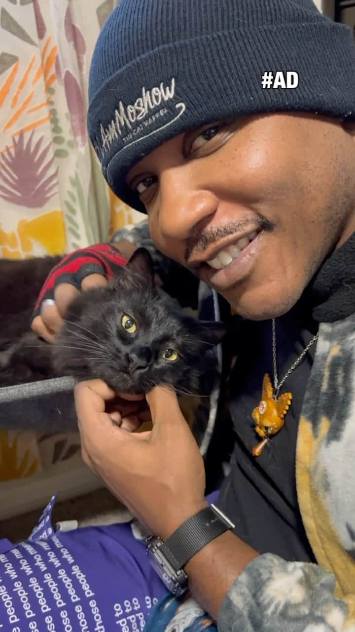 MSHO™(The Cat Rapper) のインスタグラム：「#ad #ZoetisPartner  Hey cat fam! I’m working with @zoetispetcare and @adoptapet to help spread the word about their partnership to provide resources to pet owners and advocates, increase access to care for pets, and provide resources for shelters and rescues across the country. Our pets help keep us healthy, so let’s do the same for them!  To learn more about the partnership, visit zoetispetcare.com/adopt-a-pet」