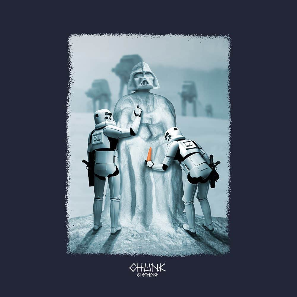 チャンククロージングのインスタグラム：「Our Christmas collection continues with our Dark Snowman Tee ☃️  Online now. Link in Bio.  #chunkclothing #wearechunk #starwarsmerch #starwarsedit #starwarsstyle」