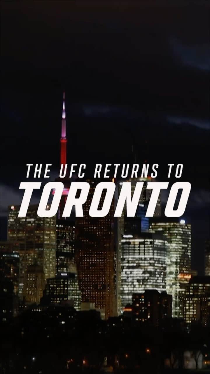 UFCのインスタグラム：「PRIMETIME in Toronto! 🍁  January 20th, we’re back in the 6️⃣ix with #UFC297!  [ Tickets are on sale in the link in bio! ]」