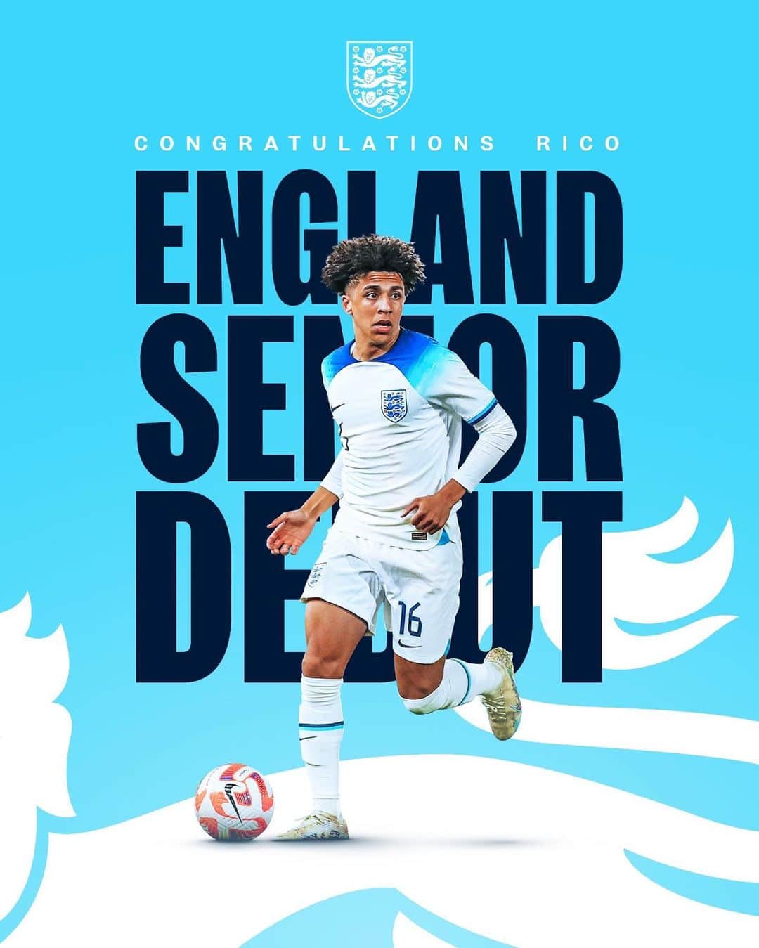 マンチェスター・シティFCのインスタグラム：「Huge congratulations to @rico.lewis who is set to make his senior @england debut at the age of 18! 🤩👏」