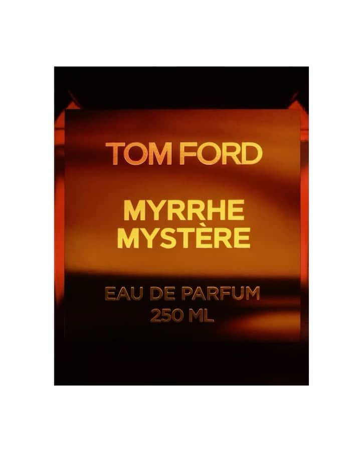 トムフォードのインスタグラム：「MYRRHE MYSTÈRE   ELEVATES ONE OF PERFUMERY’S MOST ICONIC INGREDIENTS WITH MYRRH ESSENCES AND AN EXQUISITE ULTRA-VANILLE ACCORD.   #TOMFORDBEAUTY #TOMFORD #TFGIFTS」