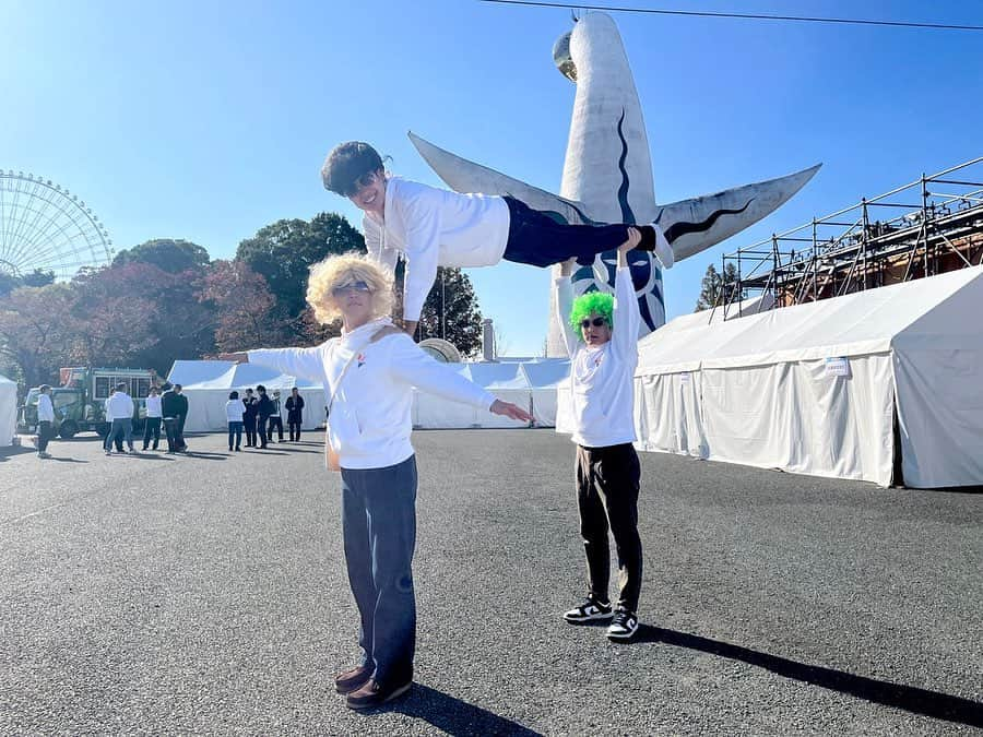 ABCテレビ「おはよう朝日です」のインスタグラム：「☀️おは朝ちょこっとニュース☀️  週末に開催した おはパーで熱男が大集合❗️  色んなポーズでパシャリ📸  遊びに来てくれたみんな‼️ ありがとうだぜぇ〜😏」