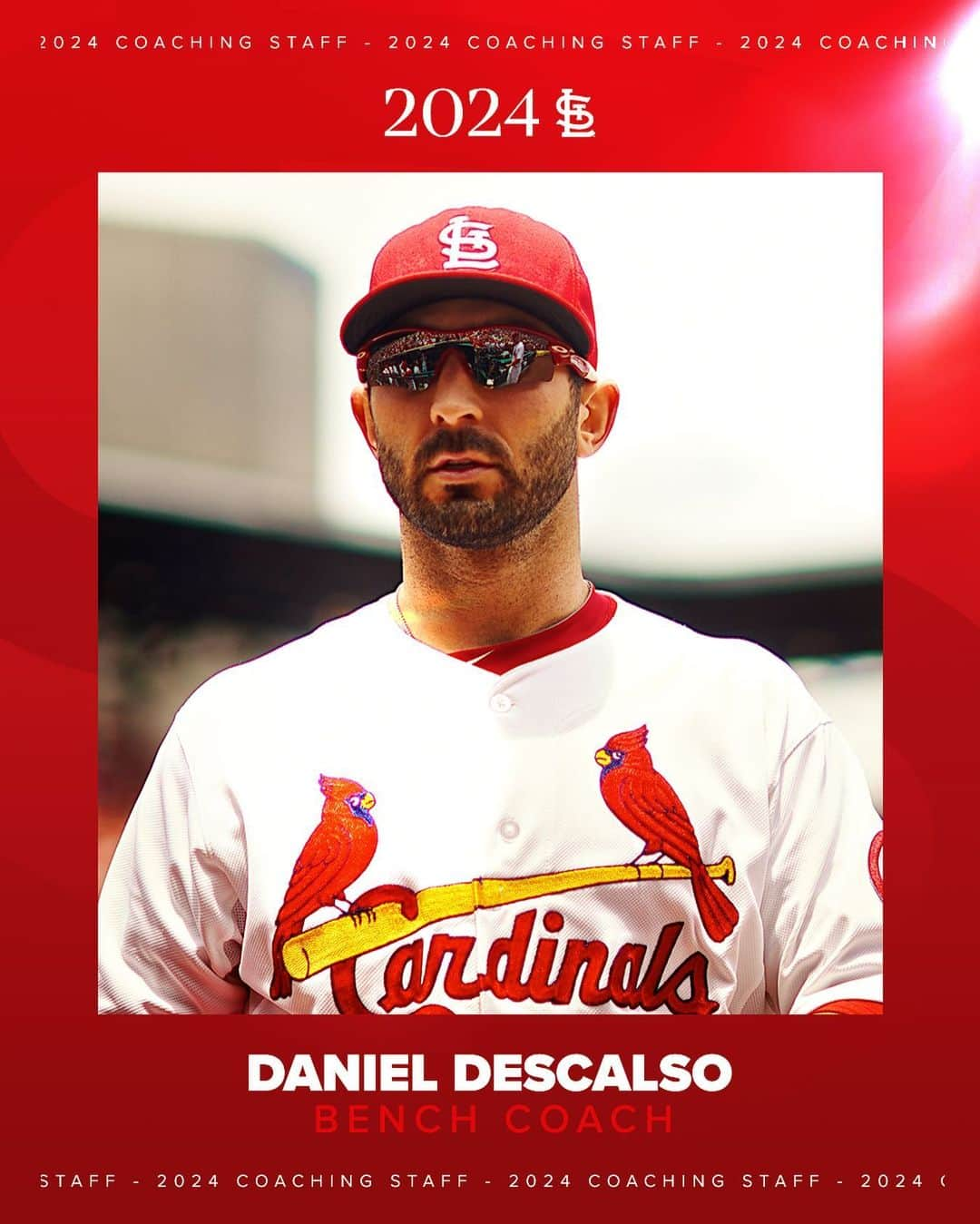 セントルイス・カージナルスさんのインスタグラム写真 - (セントルイス・カージナルスInstagram)「Welcome back, Daniel!  Daniel Descalso will serve as the Cardinals Bench Coach in 2024.  A 10-year MLB vet, Descalso played in St. Louis from 2010-2014 and was a member of our 2011 World Championship team.  Joe McEwing, who was the team’s Bench Coach in 2023, has been named a Special Assistant to President of Baseball Operations John Mozeliak.」11月21日 4時15分 - cardinals