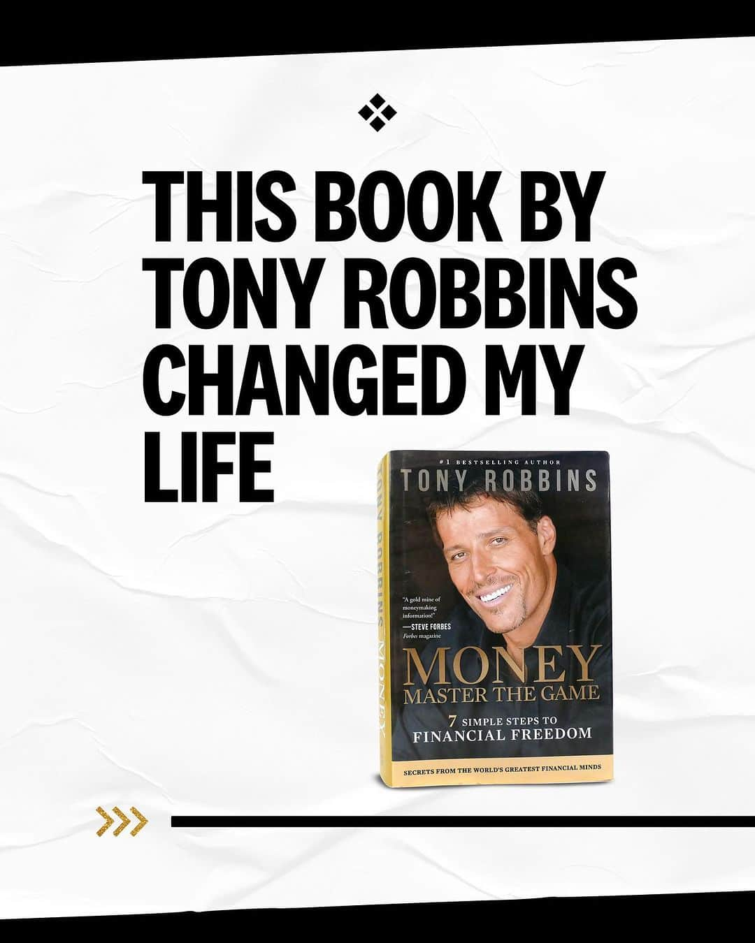 ロブ・ディアデックのインスタグラム：「“Money: Master the Game” by @tonyrobbins changed my entire perspective on how money works.   #BuildWithRob Episode 122 out NOW.」