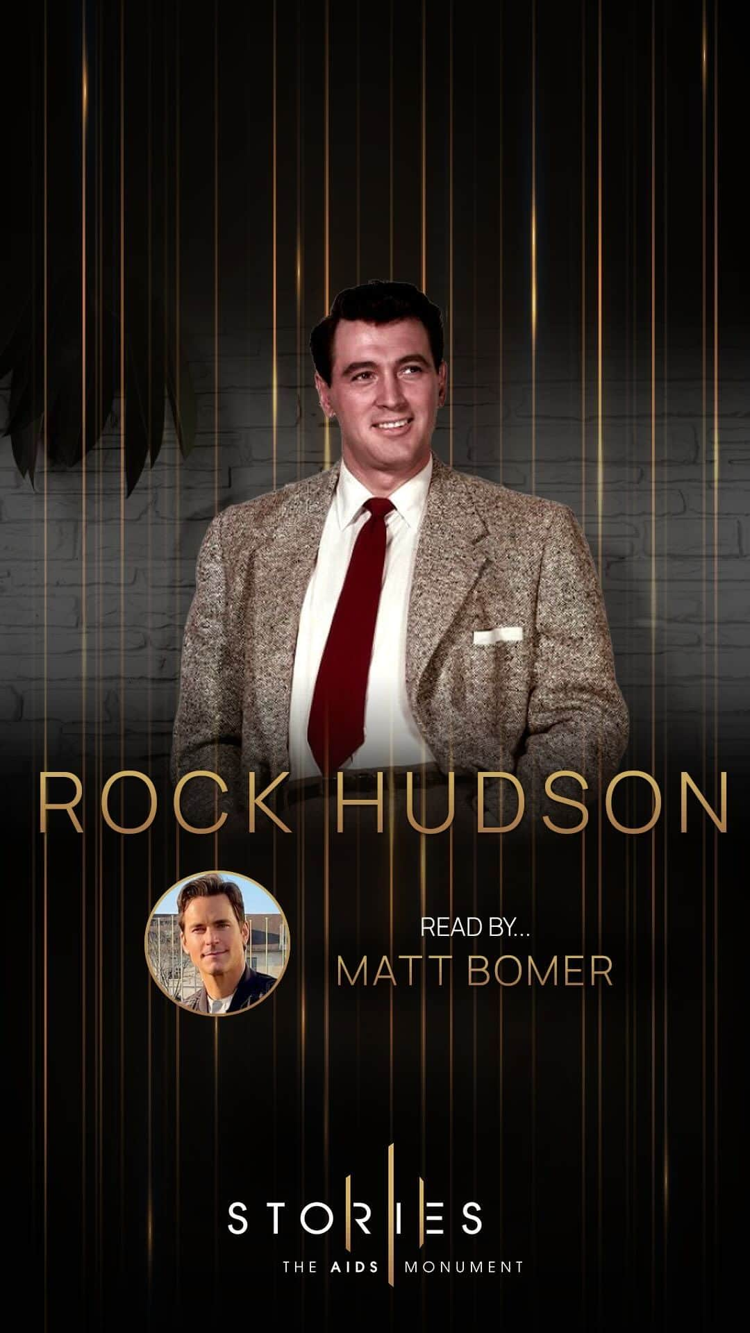 マット・ボマーのインスタグラム：「#GoldenGlobe-winning actor @MattBomer shares the story of Rock Hudson, one of America’s most beloved actors from the Golden Age of Hollywood and the first major celebrity to publicly announce he had AIDS in 1985. His passing left a resounding impact on not just the public’s overall perception of the disease but also on AIDS research from both government and independently-raised funds.  Friday would have marked his 98th birthday.  Matt’s new show #FellowTravelers on @ParamountPlus centers around the volatile romance of two closeted gay men in 1950s Washington, D.C., and then again in the 1980s, during the height of the AIDS epidemic.  #TheAIDSMonument #MattBomer #RockHudson #Hollywood」