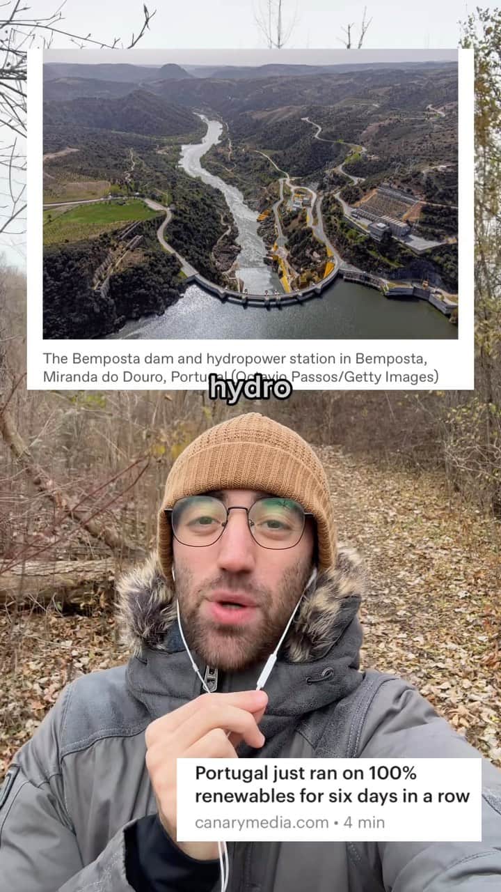 Jacob Simonのインスタグラム：「Don’t be shy, drop your favorite story of the day in a comment.   📰 Portugal uses 100% renewable energy for 6 straight days, US state parks are improving accessibility for people with disabilities, 5,000 pressed flowers from Italy in the 1500s are being analyzed, and 47 natures reserves are protecting 34% of land in Xizang . 🗞️  🌎🌍🌏 KEEP THE GOOD GOING - Check out @itsthegarbagequeen for some more great climate education & optimism!  #forthefirstandonlytime #november20 #goodnews #freshair #portugalcleanenergy  ℹ️Stories on climativity.com every Friday, 🎶Music by Tristan Arostegui & Hunter Hanson.」