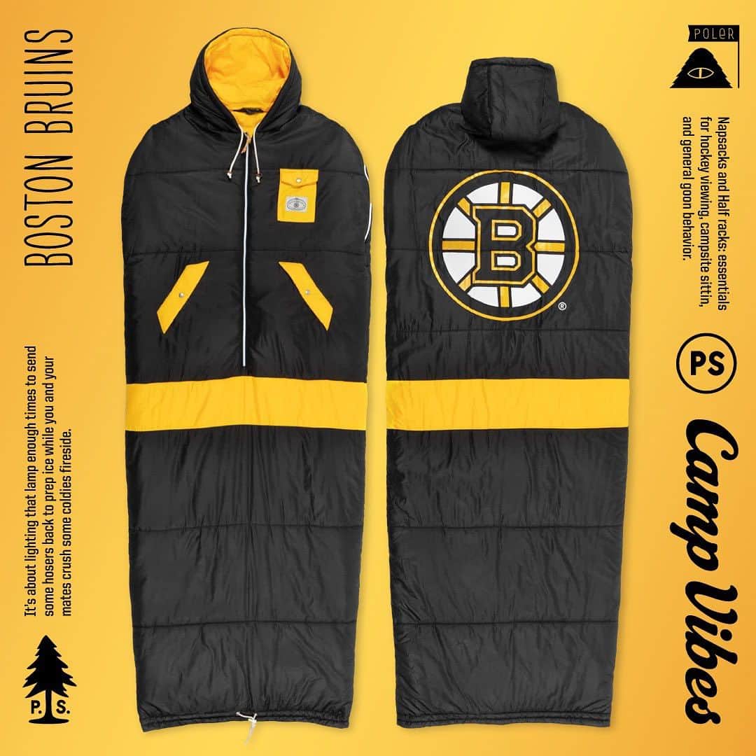 Poler Outdoor Stuffのインスタグラム：「The ideal outfit to light a campfire, or watch your team light the lamp. Check out our Napsack in all 32 NHL teams today.」