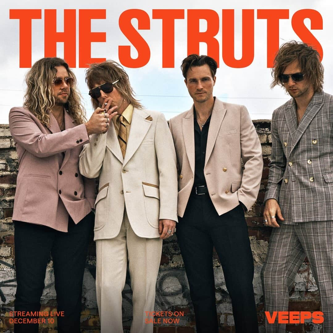 ジョエル・マッデンのインスタグラム：「We’re bringing @TheStruts to you at home LIVE on December 10, streaming on @Veeps! Get Access now at the link in bio.」