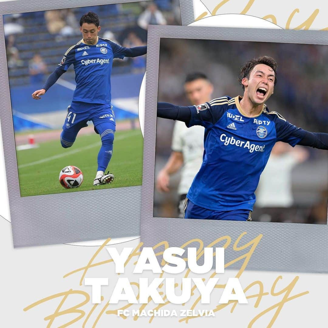 FC町田ゼルビアのインスタグラム：「・ ／ 𝐇𝐚𝐩𝐩𝐲 𝟐𝟓𝐭𝐡 𝐁𝐢𝐫𝐭𝐡𝐝𝐚𝐲🎂💙 ＼  本日、11月21日は #安井拓也 選手のお誕生日です🎁✨  𝟏𝟗𝟗𝟖.𝟏𝟏.𝟐𝟏︴𝐓𝐚𝐤𝐮𝐲𝐚 𝐘𝐚𝐬𝐮𝐢  タクヤ‼︎ おめでとう🎉  @takuya.yasui14  #FC町田ゼルビア #zelvia #HBD」