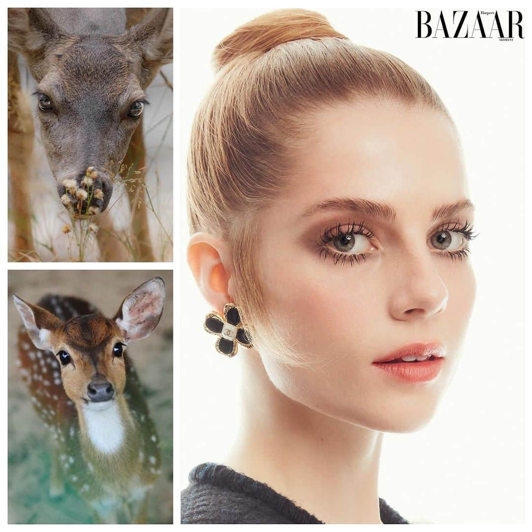 JO BAKERさんのインスタグラム写真 - (JO BAKERInstagram)「L U C Y • B O Y N T O N 🇬🇧 Doe Eyed 60’s Bambi Dolly vibes…. On #lucyboynton for @harpersbazaargermany shot by @sofiaandmauro ✨ Fashion director @kaimargrander  Hair @renatocampora  Nails @nails_by_yoko  Makeup by me #jobakermakeupartist using @chanel.beauty #skincare #prep and #base a large strawberry on the lips (see previous reel) with #desertroadtrip #eyeshadow palette +  #tarantulash #mascara @bakeupbeauty 💋‼️  #bambieyes #doeeyed #doeeyes #dolly #makeup #makeupartist #makeupartistsworldwide #makeupaddict #makeuplover #makeuplook #soft #60s #retro #vintage #glam #skincare @chanel.beauty @welovecoco #welovecoco @bakeupbeauty」11月21日 8時13分 - missjobaker