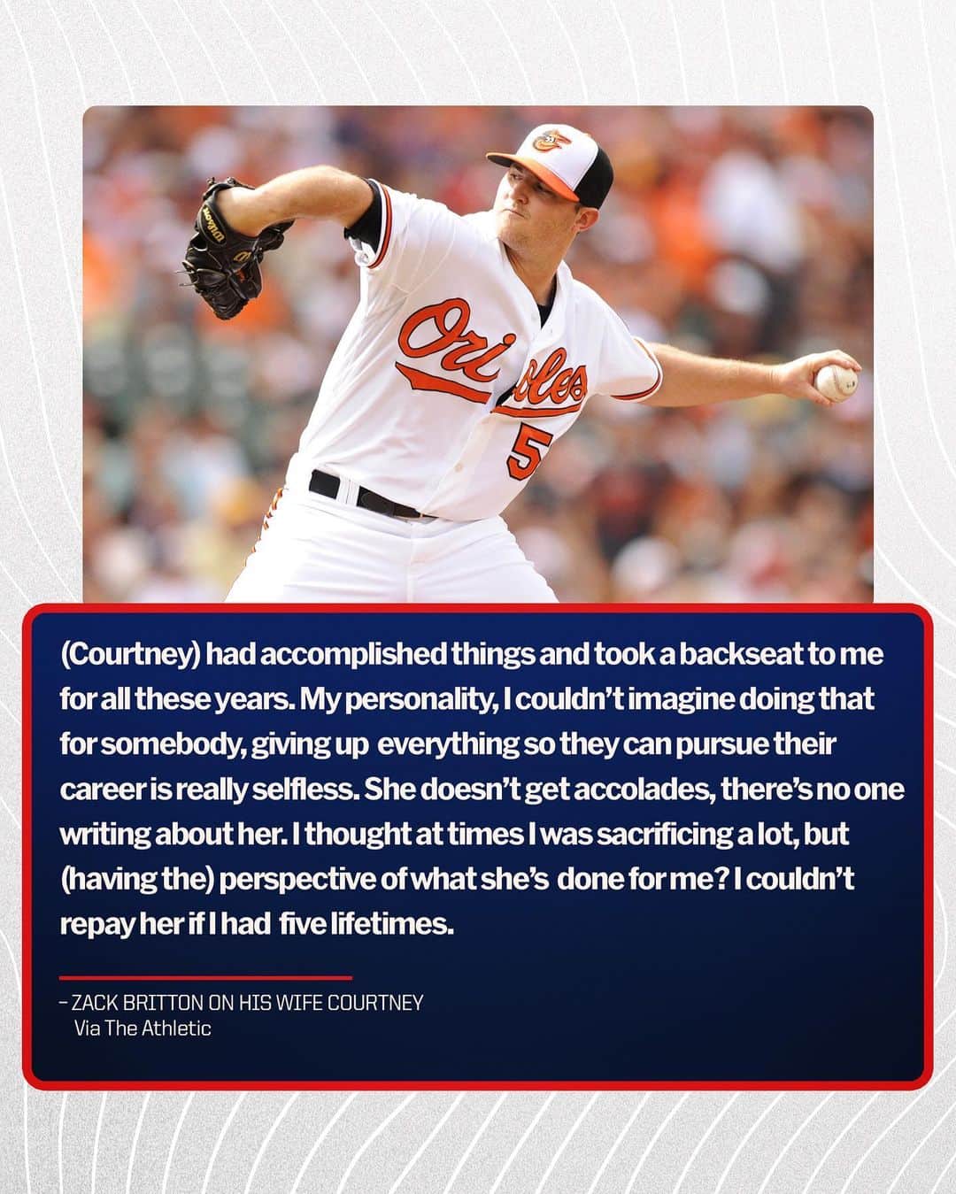 MLBさんのインスタグラム写真 - (MLBInstagram)「Zack Britton could have never accomplished his dream of becoming a professional baseball player without his wife Courtney giving up her career to take care of their family. 👏  Via @TheAthleticHQ」11月21日 9時00分 - mlb