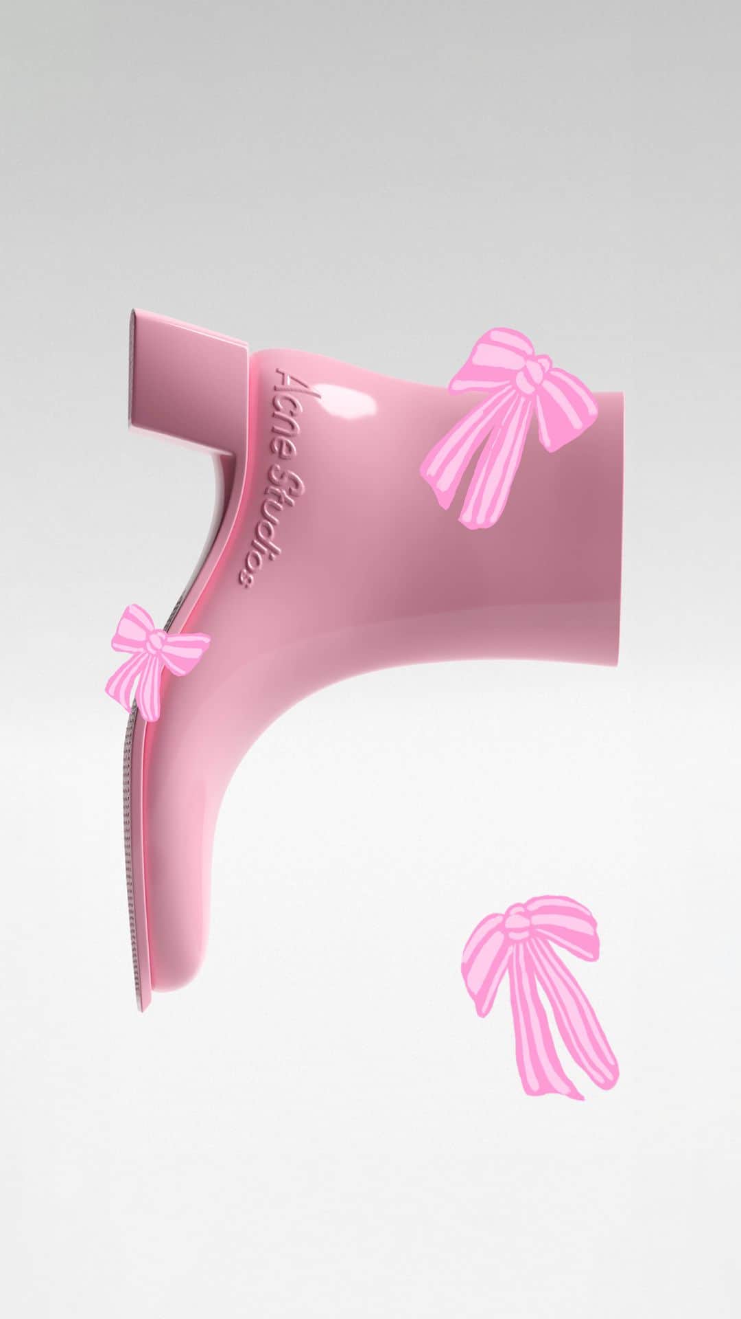 Acne Studiosのインスタグラム：「Distorted rubber. Discover the #AcneStudios pink boots and other gifts from our holiday edit.」