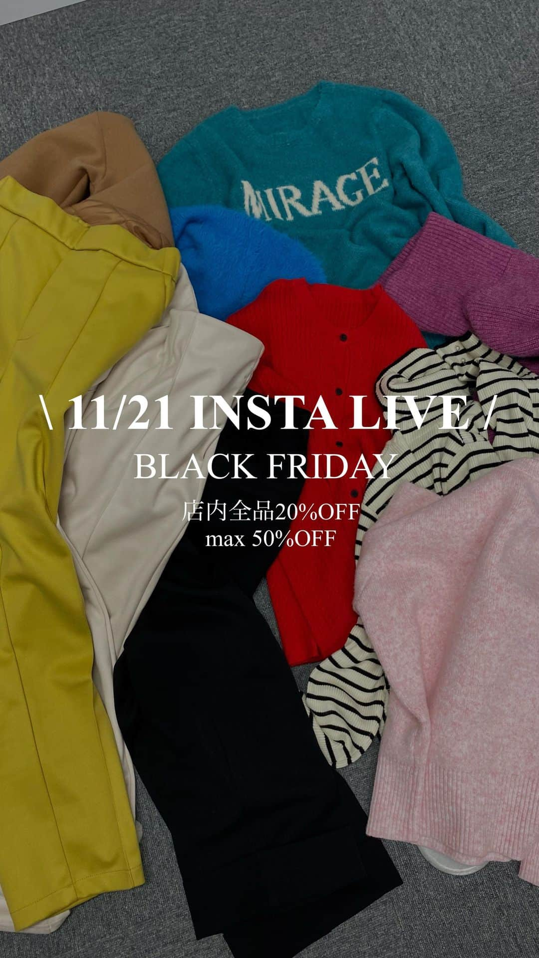 Pierrot［ピエロ］のインスタグラム：「\ BLACK FRIDAY 目玉商品紹介♥️ /  店内全品20%OFF✨ max 50% ✨  目玉商品&店内商品たくさん紹介してます👀💐！🧡 是非ご覧ください〜☺️！！  -出演staff- ・えみ / 163cm / 骨格ウェーブ /@emi_pierrot  ・まゆこ /157cm /骨格ウェーブ　@mayuko_pierrot  ・ゆか / 150cm / 骨格ストレート　@yuka_pierrot  -——————— 【プチプラ通販サイト】 シーンレスに着られて着回しコーデとしても使えるアイテムばかりっ♡ @pierrot_shop   -————  【pierrotスタッフアカウント】 @emi_pierrot  @mayuko_pierrot @minori_pierrot @yuka_pierrot  #pierrot  #ootd #fashion  #マフラー巻き方 #マフラー #ニットコーデ #大人カジュアル  #カジュアルコーデ  #キレイめカジュアル #ファッション  #プチプラ  #プチプラコーデ  #プチプラファッション #ママコーデ #高見えアイテム #着回しコーデ #働くママ #秋コーデ #冬コーデ #トレンドコーデ #Blackfriday #ブラックフライデー #BF #セール #セール情報」