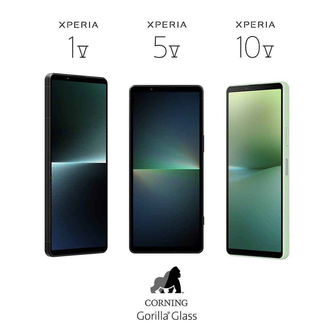 Sony Mobileのインスタグラム：「All Xperia 2023 devices use #GorillaTOUGH – protected from accidental drops and scratches thanks to @Corning® Gorilla® Glass Victus® and Victus® 2. Check your model for the full details.   #Sony #Xperia #SonyXperia #Xperia1V #Xperia5V #Xperia10V」