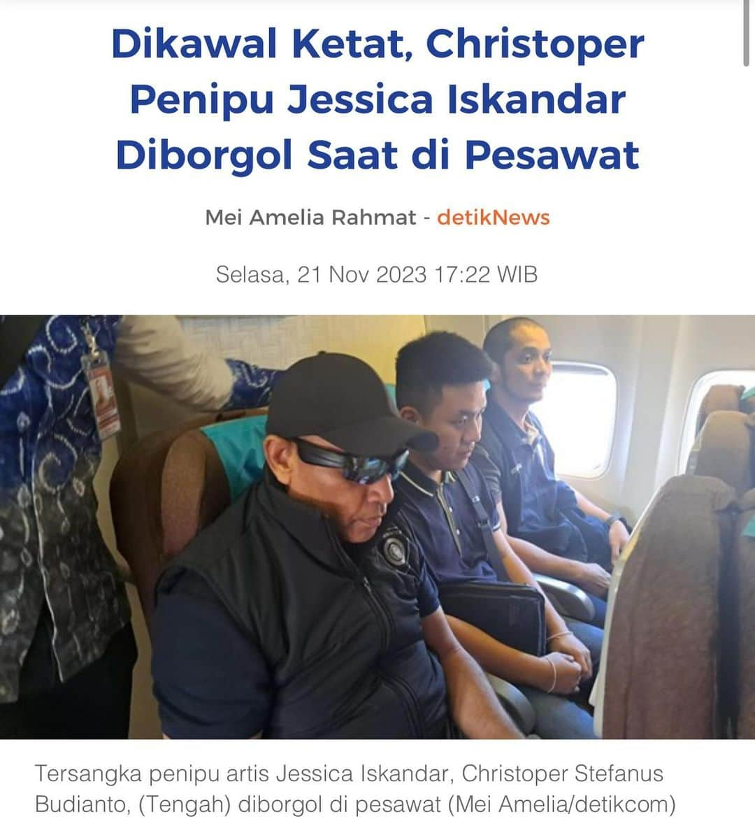 ジェシカ・イスカンダルのインスタグラム：「Apalah daya aku ibu dua anak, yang dilukai saat aku mengandung dan tau saat aku melahirkan. Masih teringat jelas aku kaku menangis meringkuk di pinggir tempat tidur rumah sakit setelah melahirkan adik Don. Harusnya bahagia tapi ternyata hancur telah dirampas kebahagiaanku oleh teman sendiri karena aku dirugikan milyaran rupiah. Tetapi Tuhan punya kuasa, aku hanya bisa pasrah ikhlas dan mengupayakan segala usaha, sampai jatuh sakit, air ASI berhenti tidak bisa menyusui bayi kecilku saat itu, stress dan mental jatuh. Perlahan bangkit di dampingi suamiku yang terbaik papa Vincent beserta tim kuasa hukum, bang Rolland. Semua proses kami lewati, sampai tiba di hari ini, kami akan bertemu tersangka CSB yang sudah tertangkap. Tuhan maha kuasa, aku percaya Tuhan iringi langkahku dan suami. Amin」