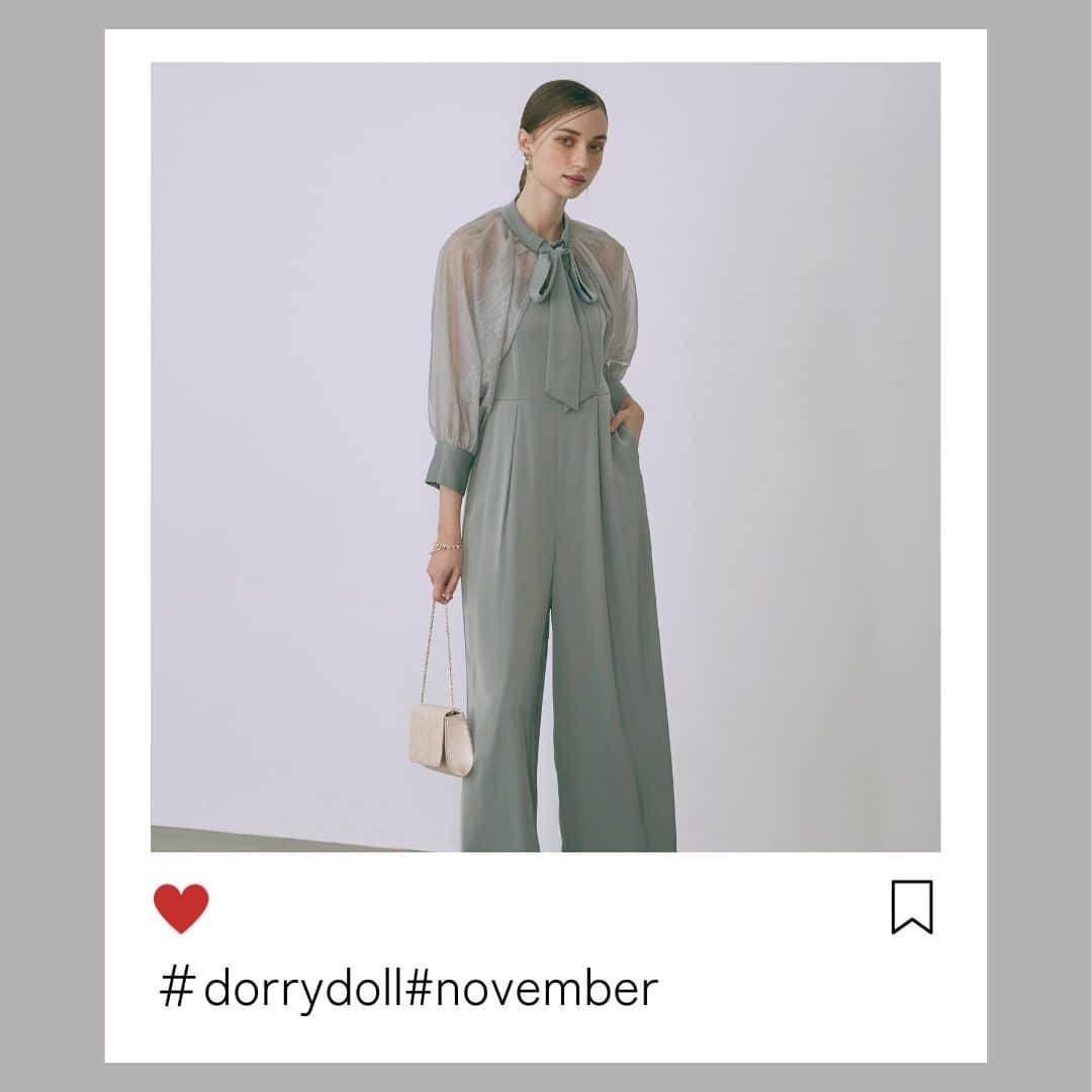 Dorry Dollさんのインスタグラム写真 - (Dorry DollInstagram)「【 82687 】  ボウタイボレロパンツドレス Bow Tie Bolero Pants Dress  ボレロデザインが他にはない印象的なセットドレス🤍 色味の違う２色のチュールを重ね絶妙なニュアンスカラー。 程よい透け感あるデザインでお洒落に気になる二の腕をカバー✨  キャミソールとタックパンツを組み合わせたパンツドレスは スッキリとしたシンプルなデザイン。 その日の予定や、気分に合わせて 色んな着回しをしていただきたい1着になっております🌿  お呼ばれドレスを選ぶならDorryDollで決まり！ みなさんの着用の感想。 タグ付けお待ちしております♪  . ・ ・  #結婚式コーデ #結婚式ドレス #結婚式参列 #お呼ばれ #お呼ばれドレス #お呼ばれワンピ #お呼ばれコーデ #お呼ばれスタイル #フォーマルドレス #お食事会 #デートコーデ #ディナーコーデ #オケージョン #パーティードレス #ホカンス #新作ドレス #dorrydoll #ドリードール」11月21日 20時00分 - dorry_doll_official