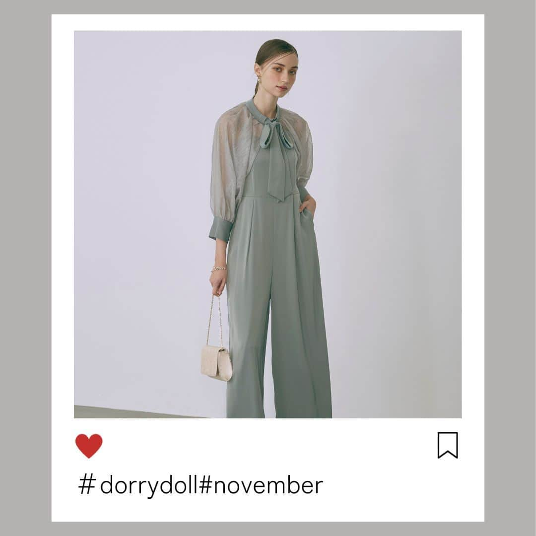 Dorry Dollのインスタグラム：「【 82687 】  ボウタイボレロパンツドレス Bow Tie Bolero Pants Dress  ボレロデザインが他にはない印象的なセットドレス🤍 色味の違う２色のチュールを重ね絶妙なニュアンスカラー。 程よい透け感あるデザインでお洒落に気になる二の腕をカバー✨  キャミソールとタックパンツを組み合わせたパンツドレスは スッキリとしたシンプルなデザイン。 その日の予定や、気分に合わせて 色んな着回しをしていただきたい1着になっております🌿  お呼ばれドレスを選ぶならDorryDollで決まり！ みなさんの着用の感想。 タグ付けお待ちしております♪  . ・ ・  #結婚式コーデ #結婚式ドレス #結婚式参列 #お呼ばれ #お呼ばれドレス #お呼ばれワンピ #お呼ばれコーデ #お呼ばれスタイル #フォーマルドレス #お食事会 #デートコーデ #ディナーコーデ #オケージョン #パーティードレス #ホカンス #新作ドレス #dorrydoll #ドリードール」