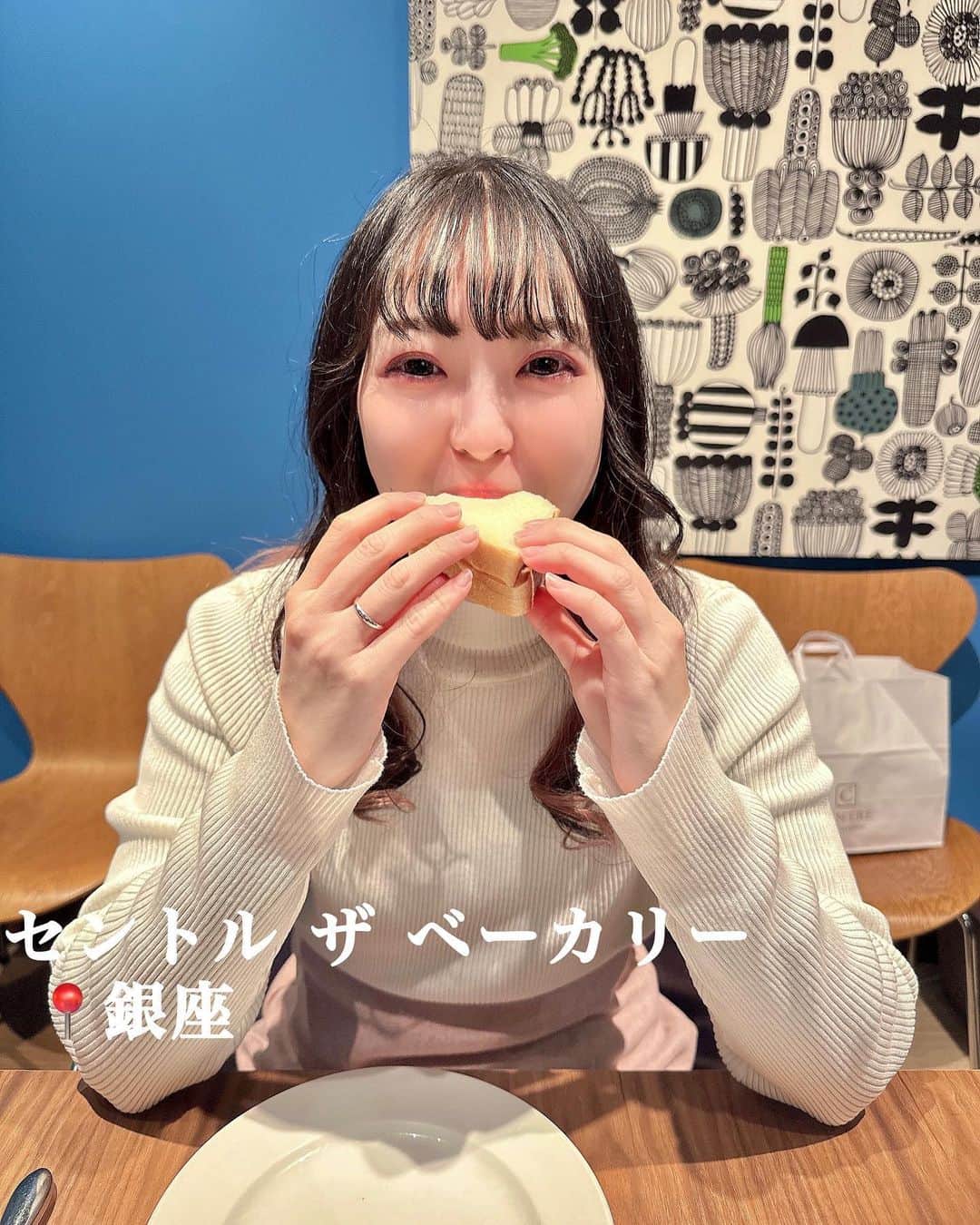 白井佑奈さんのインスタグラム写真 - (白井佑奈Instagram)「🍞  美味しいたまごサンドが食べたくて「セントル ザ ベーカリー」に行ってきたよ🥰    ここは焼きたて食パンを使った究極のサンドイッチが食べられるの✨       *☼*―――――*☼*―――――*☼*    注文したもの ＊チーズオムレツサンドイッチ  ＊とんかつサンドイッチ   *☼*―――――*☼*―――――*☼*    ラクレットチーズの挟まったチーズオムレツサンドイッチ❤️  ふわふわの食パンにとろとろチーズとフワフワなオムレツが挟まっていて、めちゃくちゃ美味しい😍      とんかつサンドイッチはカリッと焼いた食パンに分厚いとんかつが挟まってて、ボリュームのあるサンドイッチだった〜✨      これまで食べてきた食パンの中で1番好きかも💗   ここの食パンはテイクアウトもできるよ🫶   ＊＊＊＊＊＊＊＊＊＊  お仕事依頼はDMへ💌💭 ＊＊＊＊＊＊＊＊＊＊    プロフィールリンクはこちら👉 @yuna_smile0130     #食パン#高級食パン#銀座グルメ#銀座#銀座食パン#銀座ランチ#銀座ディナー#銀座カフェ#セントルザベーカリー#セントルザベーカリー銀座#銀座デート#食パン専門店#サンドイッチ#銀座サンドイッチ#たまごサンド#卵サンド#ふわふわたまごサンド#とんかつサンドイッチ#とんかつサンド#牛カツサンド#カツサンド#とんかつサンドイッチ」11月21日 20時01分 - yuna_smile0130