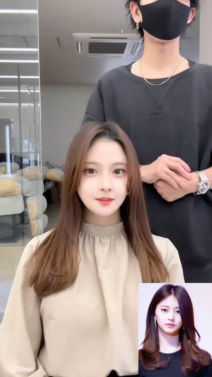 小西恭平のインスタグラム：「人気オーダーが多いレイヤーカット✂︎✨ 韓国っぽさと日本の良さをミックスしたヘアスタイルです！  スタイリングも簡単で自分でも再現しやすいので、スタイリング苦手な方にもぜひおすすめです✨  オーダーの動画を保存しご提示ください😊」