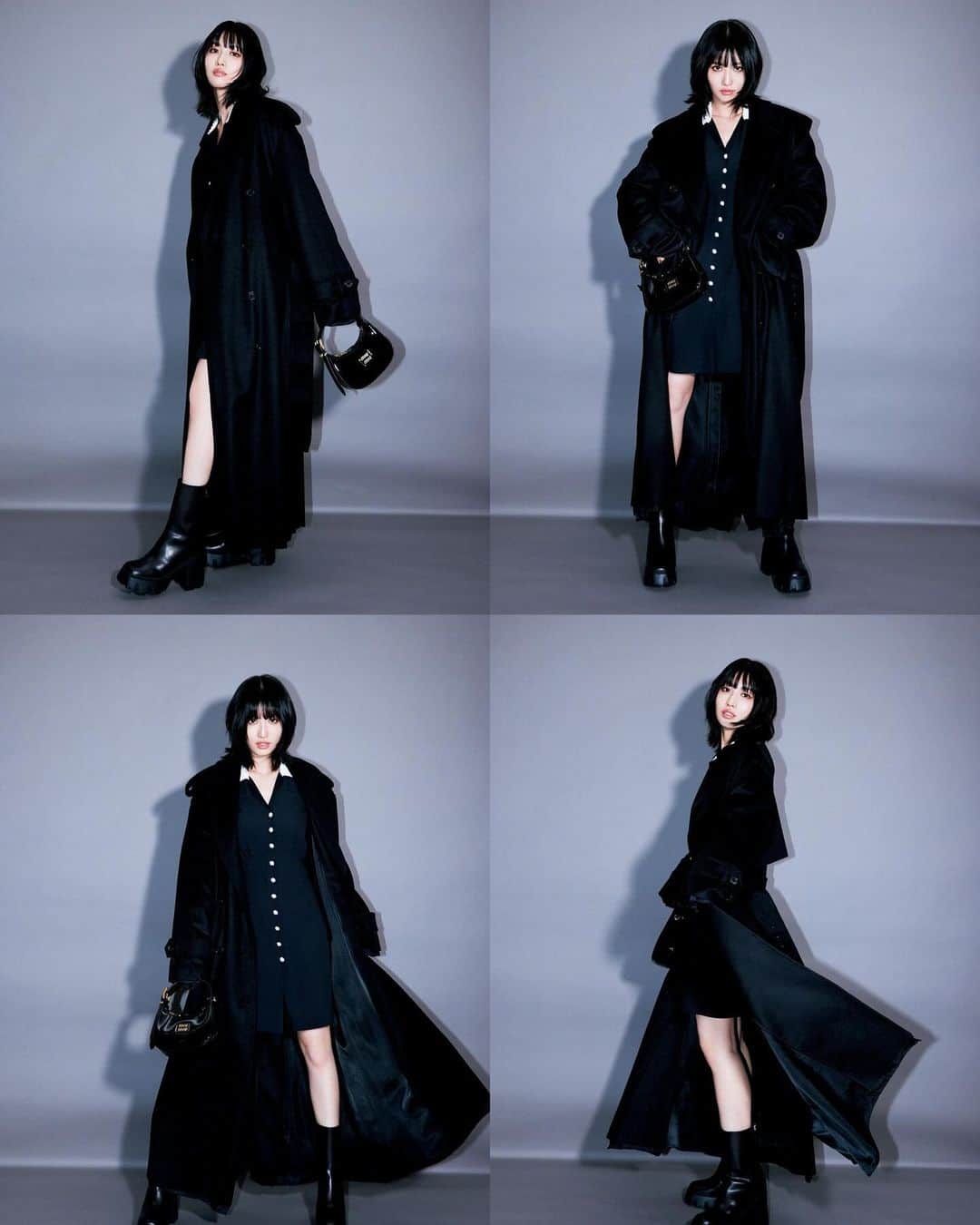 ももさんのインスタグラム写真 - (ももInstagram)「🖤🖤🖤 #harpersbazaar @harpersbazaarjapan」11月21日 12時25分 - momo
