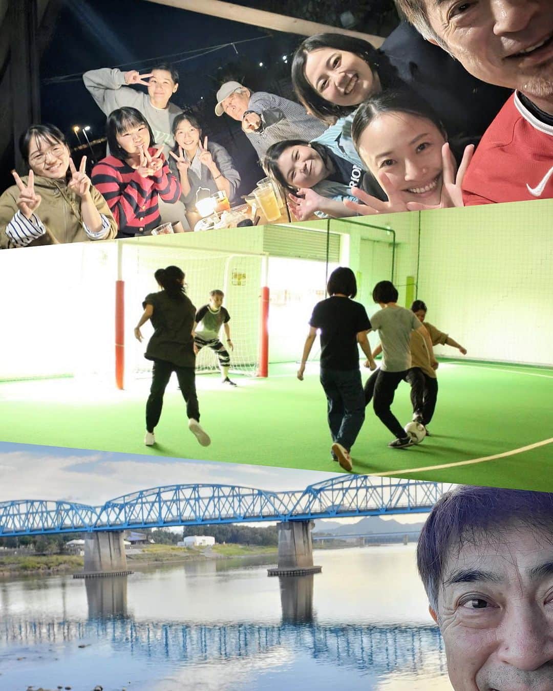 近江谷太朗さんのインスタグラム写真 - (近江谷太朗Instagram)「「フートボールの時間」 全日程が無事終了しました。  この作品を産み出してくれた 豊嶋先生と丸高演劇部の皆さん、 企画運営alaの皆さん、 有難いサポートをしてくださった ボランティアスタッフの皆さん、 素晴らしい潤色・演出、そして 素敵なキャストを揃えてくれた 瀬戸山美咲、 プロフェッショナルなスタッフの皆さん、 劇場に足を運んで下さった皆さん、 本当に本当にありがとうございました。 可児での稽古から2ヶ月あまり 充実しすぎた日々でした。 昨日は何もする気が起こらず なごみの湯でボーッとしてました。  次の仕事に切り替えるために ザッと振り返っときます😌  ①可児の宿泊先、道路挟んで田んぼだった。6日遅れで稽古合流。みんなで記者発表‼︎ ②みんなでバーベキュー🍖フットサルで汗だく⚽️木曽川ブラボー👏 ③美味しい牛タン🤤思わずデカジョッキーで飲んじゃったよ😚ひつまぶし3回行っちゃった😋湯の華温泉は4回行っちゃった😝 ④稽古ももちろん真面目にやりました😗 ⑤可児で本番。温かい拍手にパワーをもらって東京へ。 ⑥東京で本番を重ねていよいよ丸亀へ。劇中に出てくる父母ヶ浜にも行って役作り完璧👌 ⑦美味しい骨つき鶏、海の幸、うどんもしっかり頂きパワーアップ💪🤩 ⑧四日市、豊田、佐野、さいたまと 無事全日程終了‼︎お酒🍶を一緒によく呑んだ大人三人。衣装でみんなと撮りたかったんだけど、間に合わず💦学生ガールズと娘のさのまる、じゃなくて向日葵ちゃんと📸 ⑨主演とツーショット撮り損ねたので舞台写真で💦 ⑩可児で撮った「カニ〜🦀」の写真。  きっと、この作品はそう遠くないうちにまた上演されそうな気がしてならないです。もっともっとたくさんの人に観てもらいたいと心から思える作品です。 また、可児市の取り組みが本当に素晴らしいと思いました。日本中の劇場で同じようなことが行われるようになったら日本ももっと豊かな国になると思います。  長々と失礼いたしました。」11月21日 14時51分 - tarooumiya