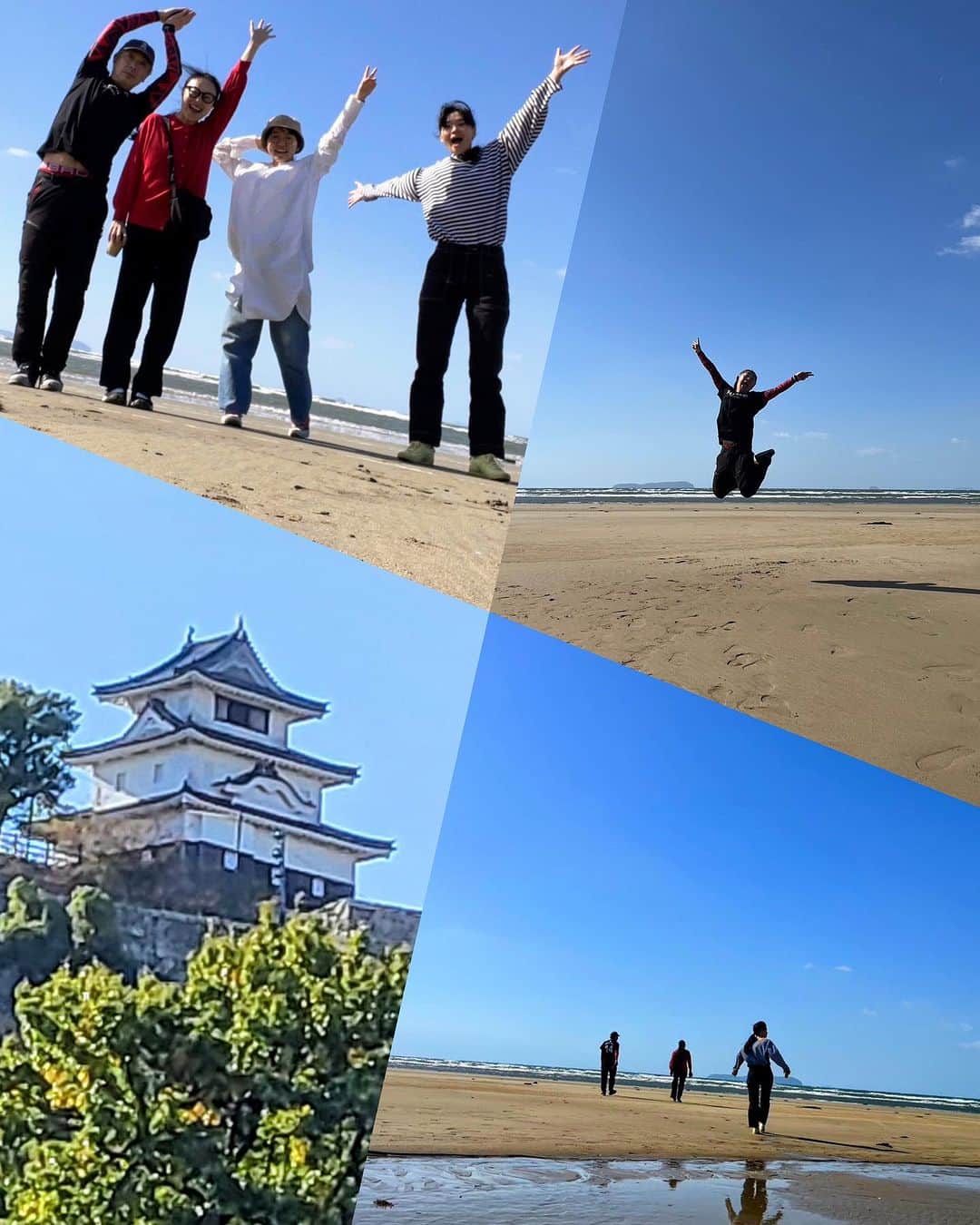 近江谷太朗さんのインスタグラム写真 - (近江谷太朗Instagram)「「フートボールの時間」 全日程が無事終了しました。  この作品を産み出してくれた 豊嶋先生と丸高演劇部の皆さん、 企画運営alaの皆さん、 有難いサポートをしてくださった ボランティアスタッフの皆さん、 素晴らしい潤色・演出、そして 素敵なキャストを揃えてくれた 瀬戸山美咲、 プロフェッショナルなスタッフの皆さん、 劇場に足を運んで下さった皆さん、 本当に本当にありがとうございました。 可児での稽古から2ヶ月あまり 充実しすぎた日々でした。 昨日は何もする気が起こらず なごみの湯でボーッとしてました。  次の仕事に切り替えるために ザッと振り返っときます😌  ①可児の宿泊先、道路挟んで田んぼだった。6日遅れで稽古合流。みんなで記者発表‼︎ ②みんなでバーベキュー🍖フットサルで汗だく⚽️木曽川ブラボー👏 ③美味しい牛タン🤤思わずデカジョッキーで飲んじゃったよ😚ひつまぶし3回行っちゃった😋湯の華温泉は4回行っちゃった😝 ④稽古ももちろん真面目にやりました😗 ⑤可児で本番。温かい拍手にパワーをもらって東京へ。 ⑥東京で本番を重ねていよいよ丸亀へ。劇中に出てくる父母ヶ浜にも行って役作り完璧👌 ⑦美味しい骨つき鶏、海の幸、うどんもしっかり頂きパワーアップ💪🤩 ⑧四日市、豊田、佐野、さいたまと 無事全日程終了‼︎お酒🍶を一緒によく呑んだ大人三人。衣装でみんなと撮りたかったんだけど、間に合わず💦学生ガールズと娘のさのまる、じゃなくて向日葵ちゃんと📸 ⑨主演とツーショット撮り損ねたので舞台写真で💦 ⑩可児で撮った「カニ〜🦀」の写真。  きっと、この作品はそう遠くないうちにまた上演されそうな気がしてならないです。もっともっとたくさんの人に観てもらいたいと心から思える作品です。 また、可児市の取り組みが本当に素晴らしいと思いました。日本中の劇場で同じようなことが行われるようになったら日本ももっと豊かな国になると思います。  長々と失礼いたしました。」11月21日 14時51分 - tarooumiya