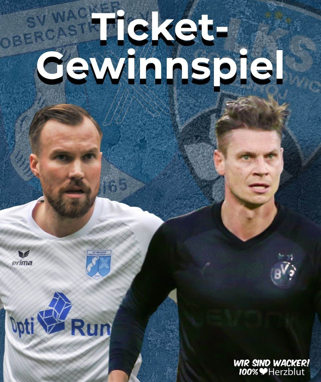 ウカシュ・ピシュチェクのインスタグラム：「TICKET-VERLOSUNG!🎫💙   @lukaszpiszczek_lp26 kommt in die Erin-Kampfbahn und ihr könnt dabei sein!   Die @bvb09-Legende Lukasz Piszczek gastiert mit @lks_goczalkowice am 8. Dezember (19.30 Uhr) zu einem Testspiel in Obercastrop. Gewinnt jetzt zwei Tickets für die Partie, bei der u.a. auch Ex-BVB-Profi @dedebvb17 mitspielt.  Was ihr tun müsst, um an der Verlosung teilzunehmen: @svwo2965_official folgen✅ Diesen Beitrag liken✅ Einen Kommentar unter diesen Beitrag schreiben✅   Der Gewinn: 2 Eintrittskarten für das Testspiel des @svwo2965_official gegen @lks_goczalkowice mit @lukaszpiszczek_lp26 am 8. Dezember (19.30 Uhr) in der Erin-Kampfbahn.   Das Gewinnspiel läuft ab jetzt bis Sonntag (26. November), 23.59 Uhr. Die Karten können vor Ort abgeholt oder aber auch versendet werden. Der Gewinner bzw. die Gewinnerin werden per DM ausschließlich von dieser Seite, @svwo2965_official, benachrichtigt‼️   Der Rechtsweg ist ausgeschlossen. Das Gewinnspiel steht in keiner Verbindung zu Instagram.  📸: @mawit_fotos / @rhr.foto  . . #svwo #wackerobercastrop #fussball #fußball #fussballliebe #fussballnews #amateurfussball #gewinnspiel #preis #tickets #bvb #bvb09  #borussiadortmund #kevingroßkreutz #lukaszpiszczek #piszczek #polen #poland #polska #lksgoczałkowice #goczalkowicezdroj #goczalkowice #castroprauxel  #einmalwackerimmerwacker💙」