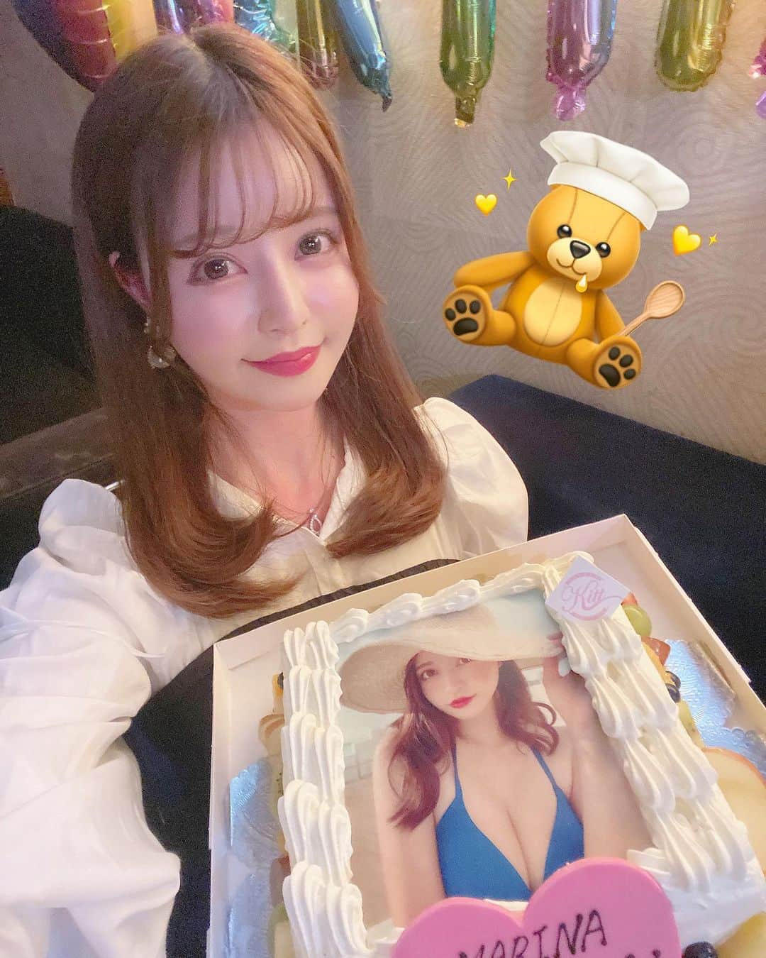 一ノ瀬まりなのインスタグラム：「おもひで🤍💕  はぴばday🎂✨  幸  ※お誕生日ではありません。笑 #🥧盛れてるやつ選んでくれてありがとう #この日限定11月生まれ」