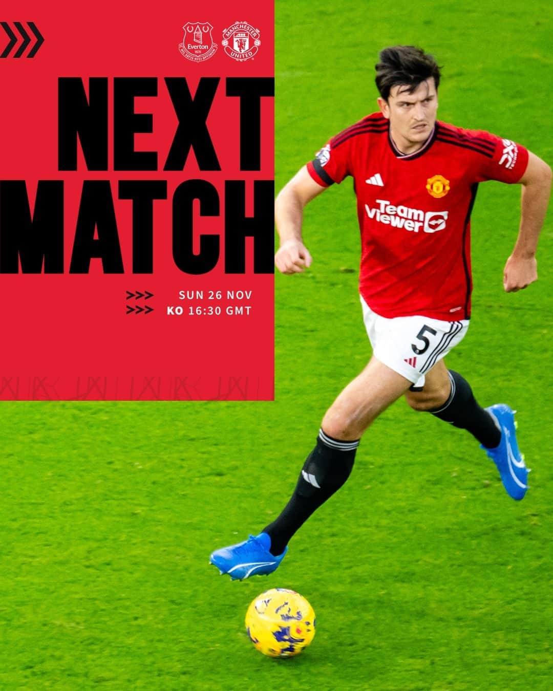 マンチェスター・ユナイテッドのインスタグラム：「The Reds will be back in action on Sunday 🙌  #MUFC #ManUtd #Maguire #PremierLeague」