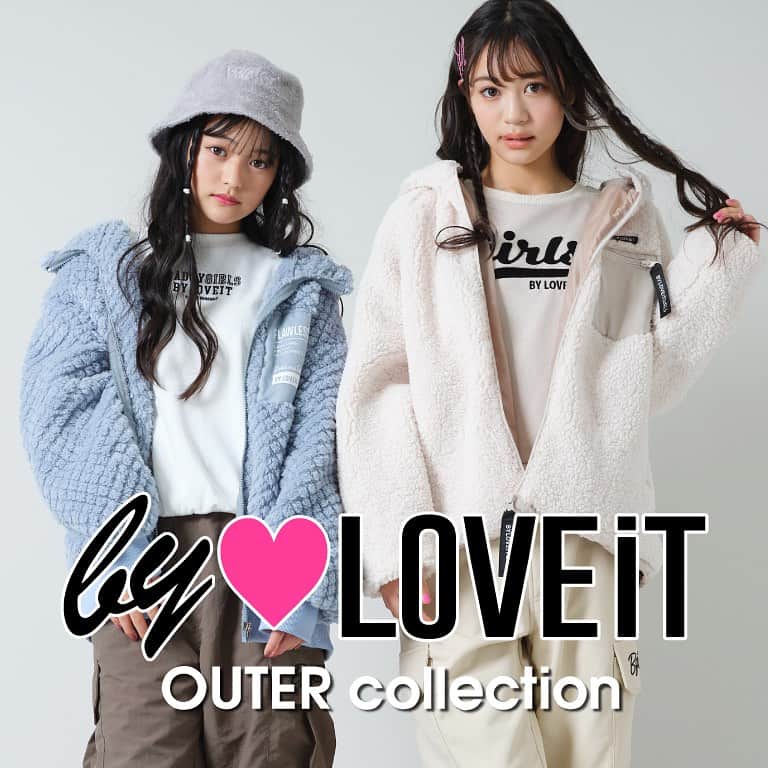 byLOVEiTのインスタグラム：「by LOVEiT♡ OUTER collection  寒〜い、冬がやってきてますね❄️ バイラビアウター、どれにするか決まりましたか？？？  クリスマス気分が高まるお出かけコートもかわいいし🎄 カジュアルにはおれる軽いものも欲しいし🐻 大好きなフワモコも外せない🐰  お気に入りを見つけてくださいね🫶🫶  by LOVEiT ♡ MODELS  代田萌花（もちゅ） @moca.niina  田形珠愛（おじゅち） @juna.ll5 上埜れのん（れのん）　@xxrenonxx   バイラビコーデ、かわいい♡と思ったら保存して、バイラビ欲しいモノリストをつくろっ  💓秋新作続々入荷♡ 🛍️ @byloveit_official  プロフのURLからおかいものしてね！  #byloveit #バイラビット  #小学生女子 #小学生コーデ #小学生ファッション #小学生ママ  #jsコーデ #キッズコーデ女の子 #こどもふく  #js6 #js5 #js4 #js3 #js2 #js1 #160cm #150cm #140cm #130cm #120cm #うめだ阪急　#博多阪急  #ナルミヤオンライン　#zozotown  #preorder #秋物新作 #秋コーデ  @byloveit_snap  @narumiyaonline_official @cuugal_」