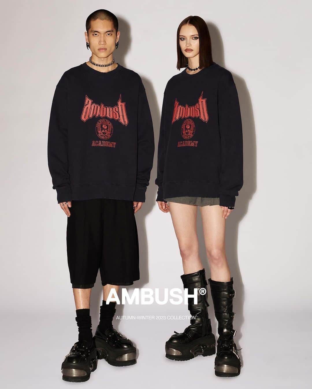 AMBUSHさんのインスタグラム写真 - (AMBUSHInstagram)「Now enrolling: #AMBUSH Academy. New unisex graphic hoodies and crewnecks available at our WEBSHOP and WORKSHOP」11月21日 17時28分 - ambush_official