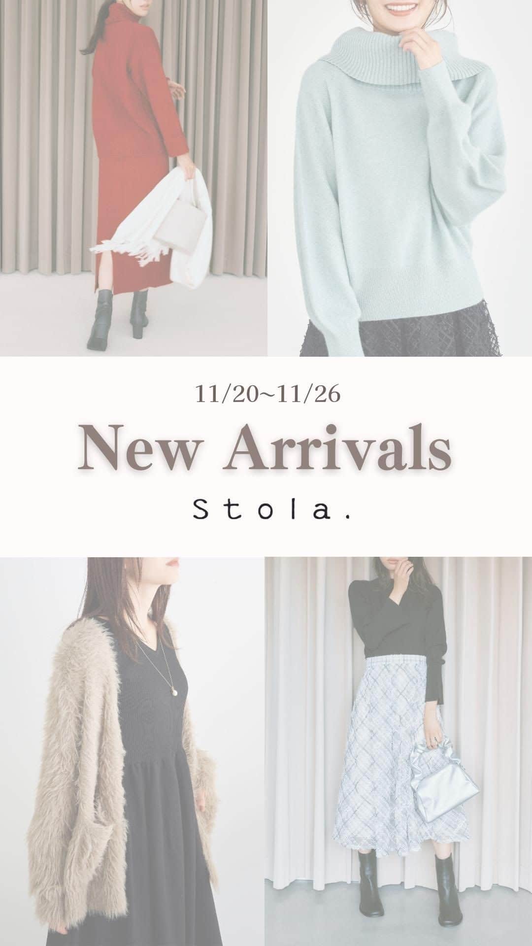 のインスタグラム：「今週入荷の新作から注目アイテムをPick up!  #Stola.#ストラ#newarrivals」