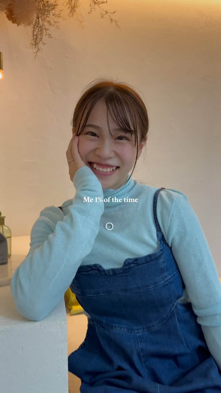 杉原愛子のインスタグラム：「Me 1% of the time,Me 99% of the time  ギャップに惚れるやろ😏🤫💕 #gymnast #acrobat  #Shorts」
