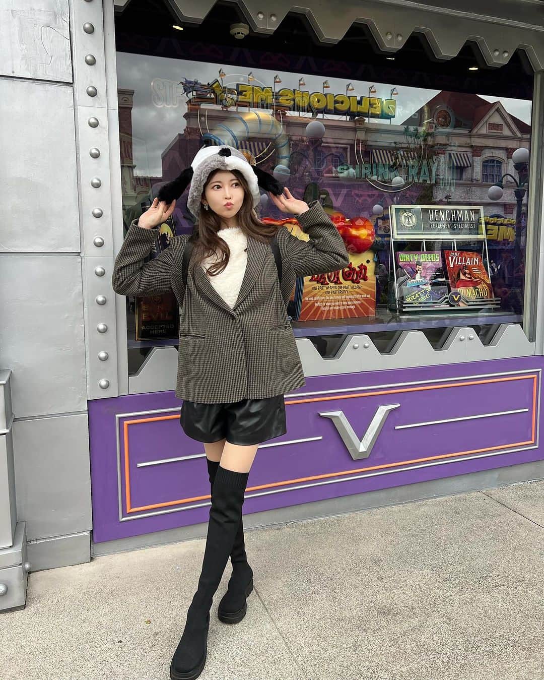 清水愛美のインスタグラム：「久々にユニバに行って テンション上がった🫶💞  風邪引いてたけど🤧💞悪化したけど笑  #ユニバ  #usjコーデ  #USJ #大阪 #スヌーピー」