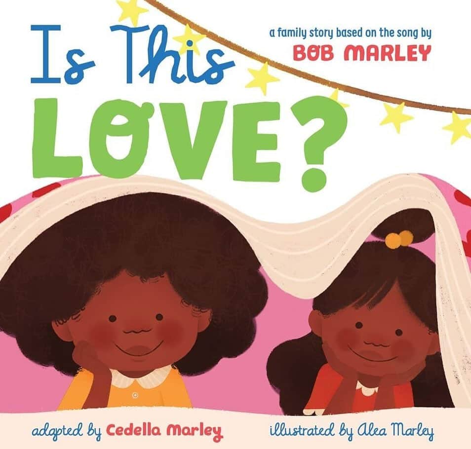 ボブ・マーリーのインスタグラム：「JAH provide the bread! @cedellamarley latest children's book, "Is This Love?" is officially HERE 📖📚❤️ A story of family, based on Bob’s classic tune, get your copy today at the link in story. #cedellamarley #marleyfamily #LEGACY #newbooks #childrensbooks #isthislove #reggae」